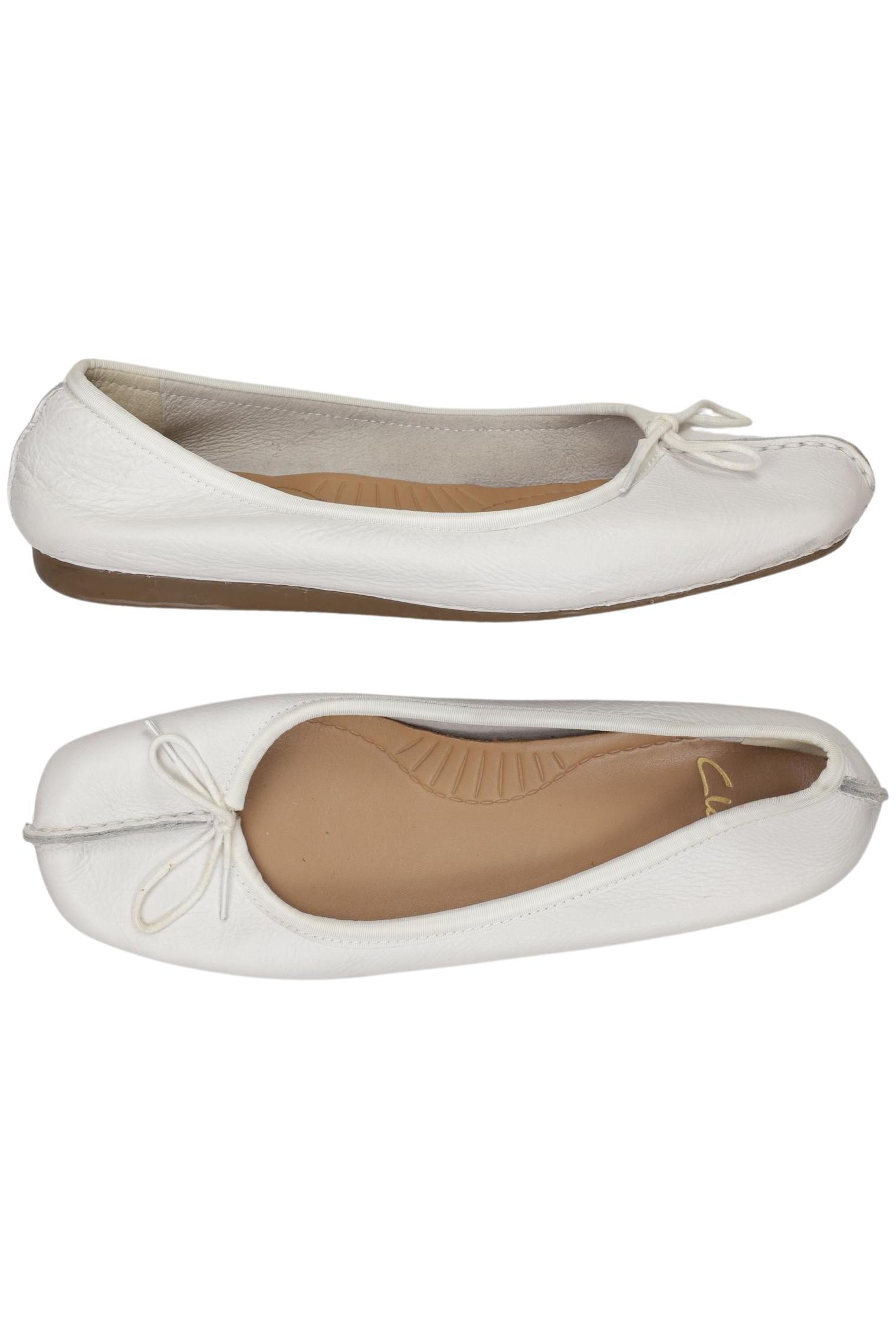 

Clarks Damen Ballerinas, weiß, Gr. 7.5