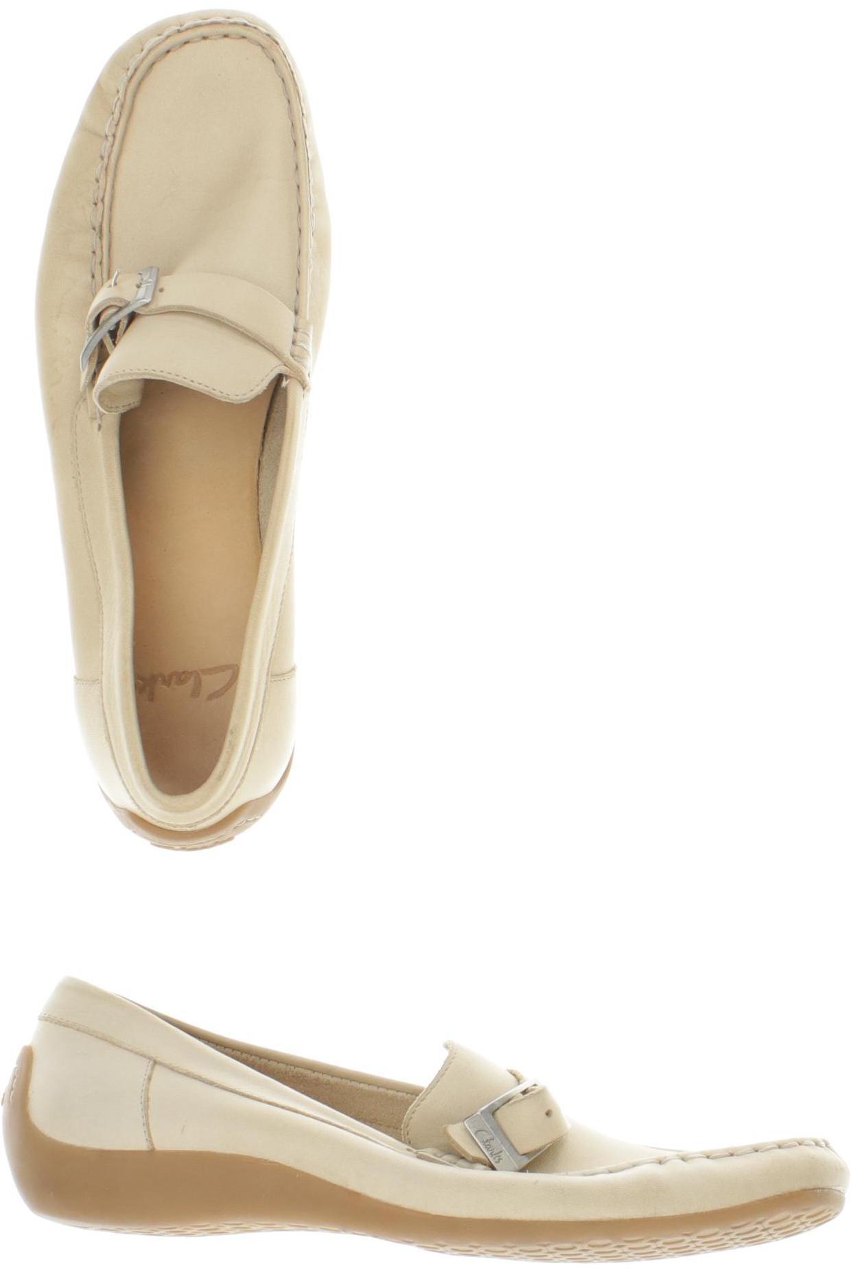 

Clarks Damen Halbschuh, beige, Gr. 5
