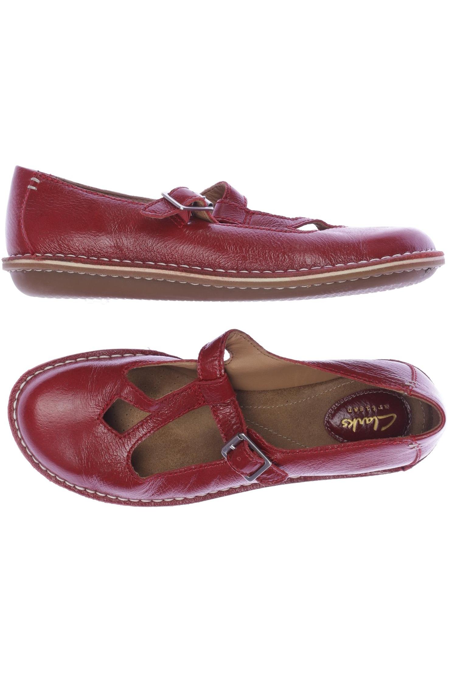 

Clarks Damen Halbschuh, rot, Gr. 39.5
