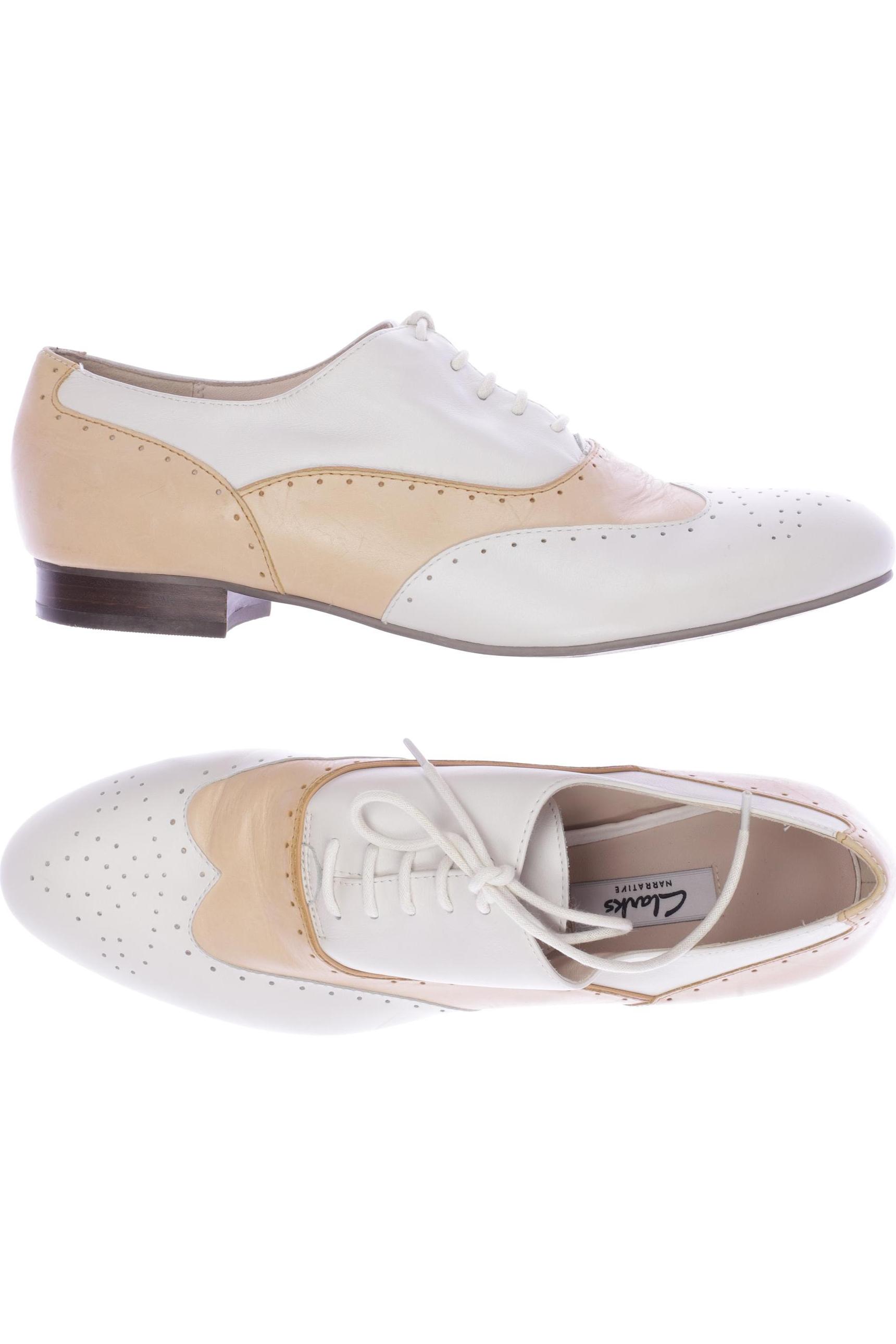

Clarks Damen Halbschuh, weiß, Gr. 41