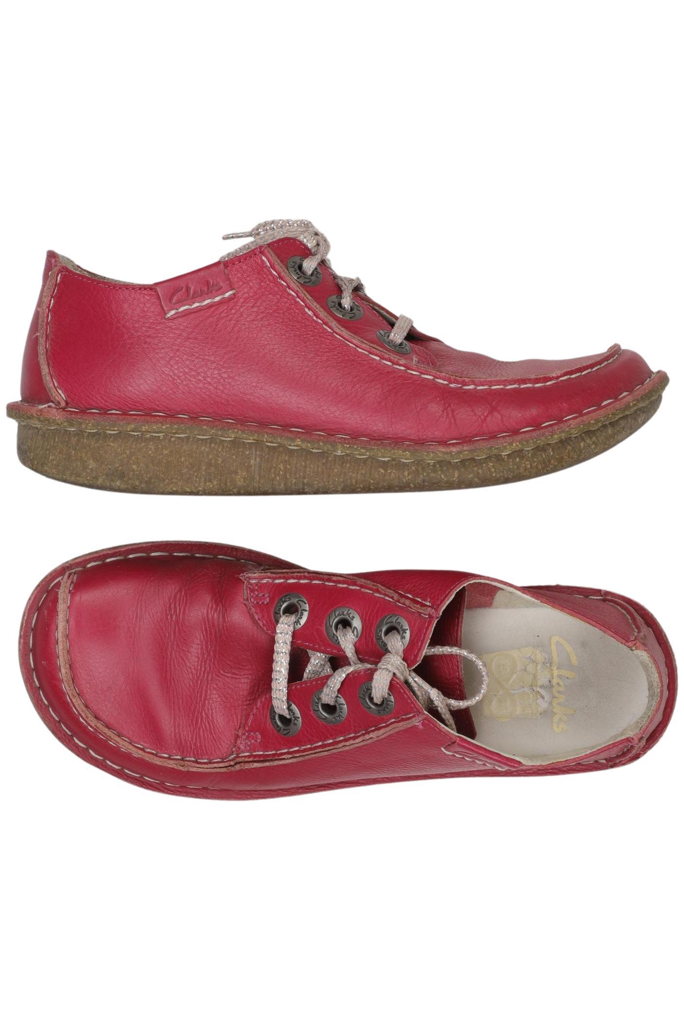 

Clarks Damen Halbschuh, rot, Gr. 5