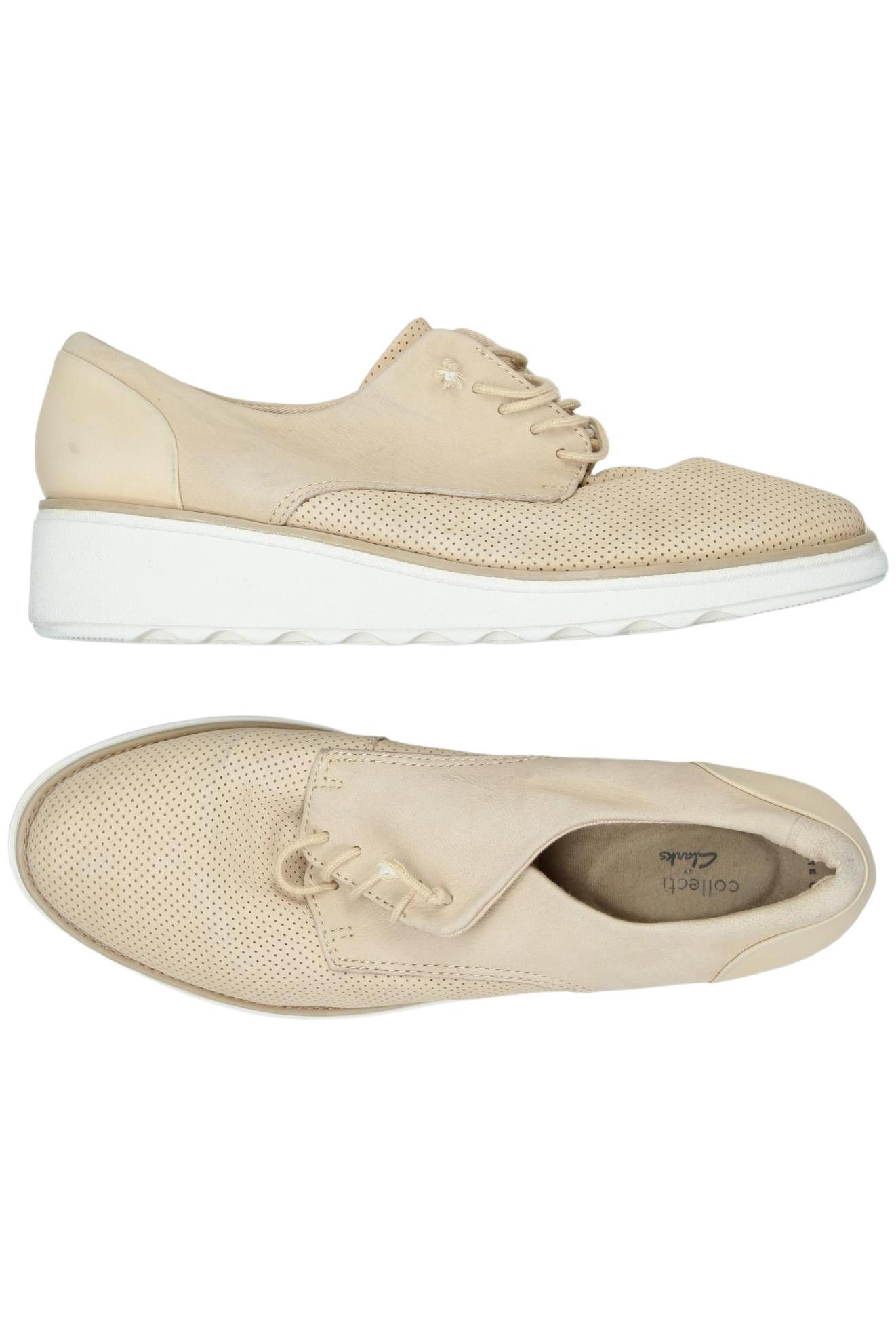 

Clarks Damen Halbschuh, beige, Gr. 42