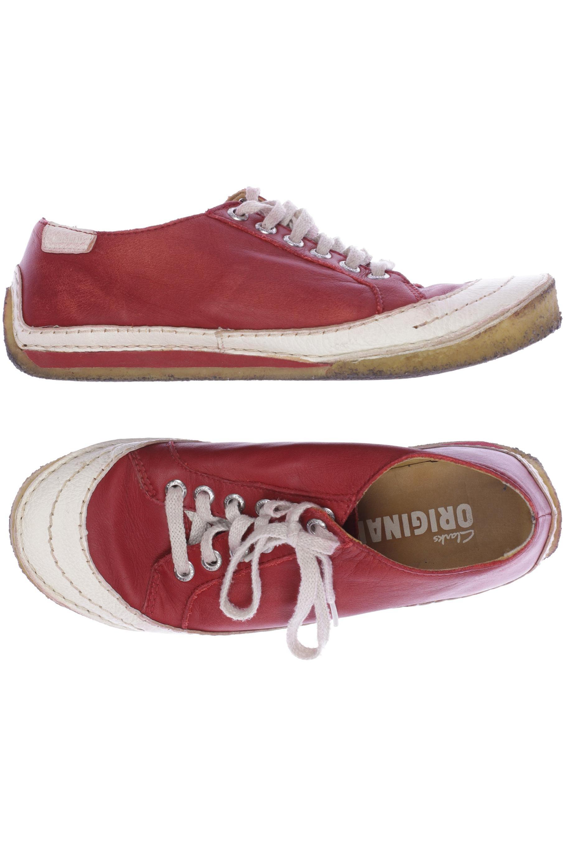 

Clarks Damen Halbschuh, rot, Gr. 4.5