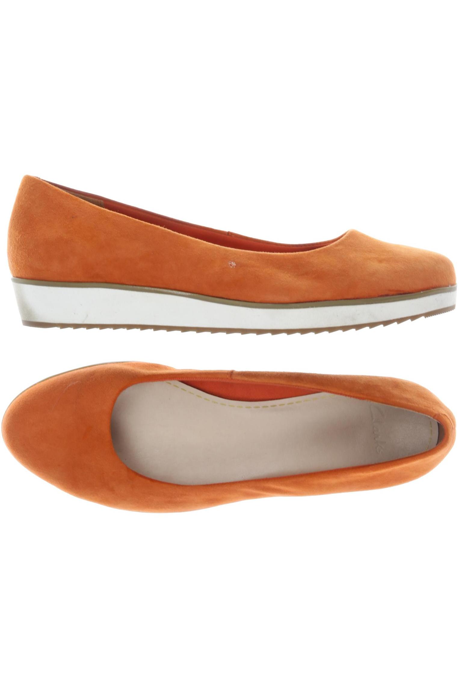 

Clarks Damen Halbschuh, orange, Gr. 5