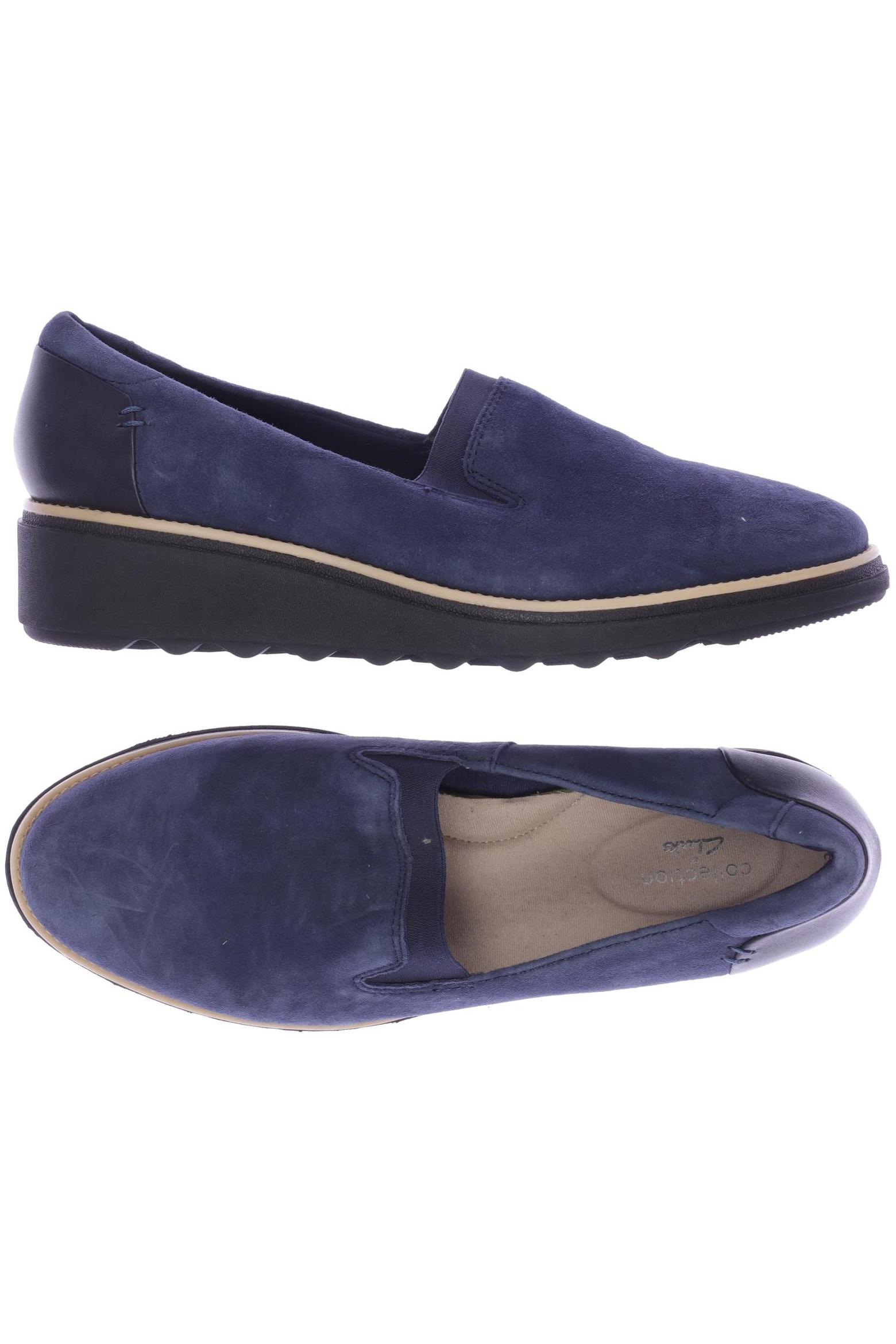 

Clarks Damen Halbschuh, blau, Gr. 41