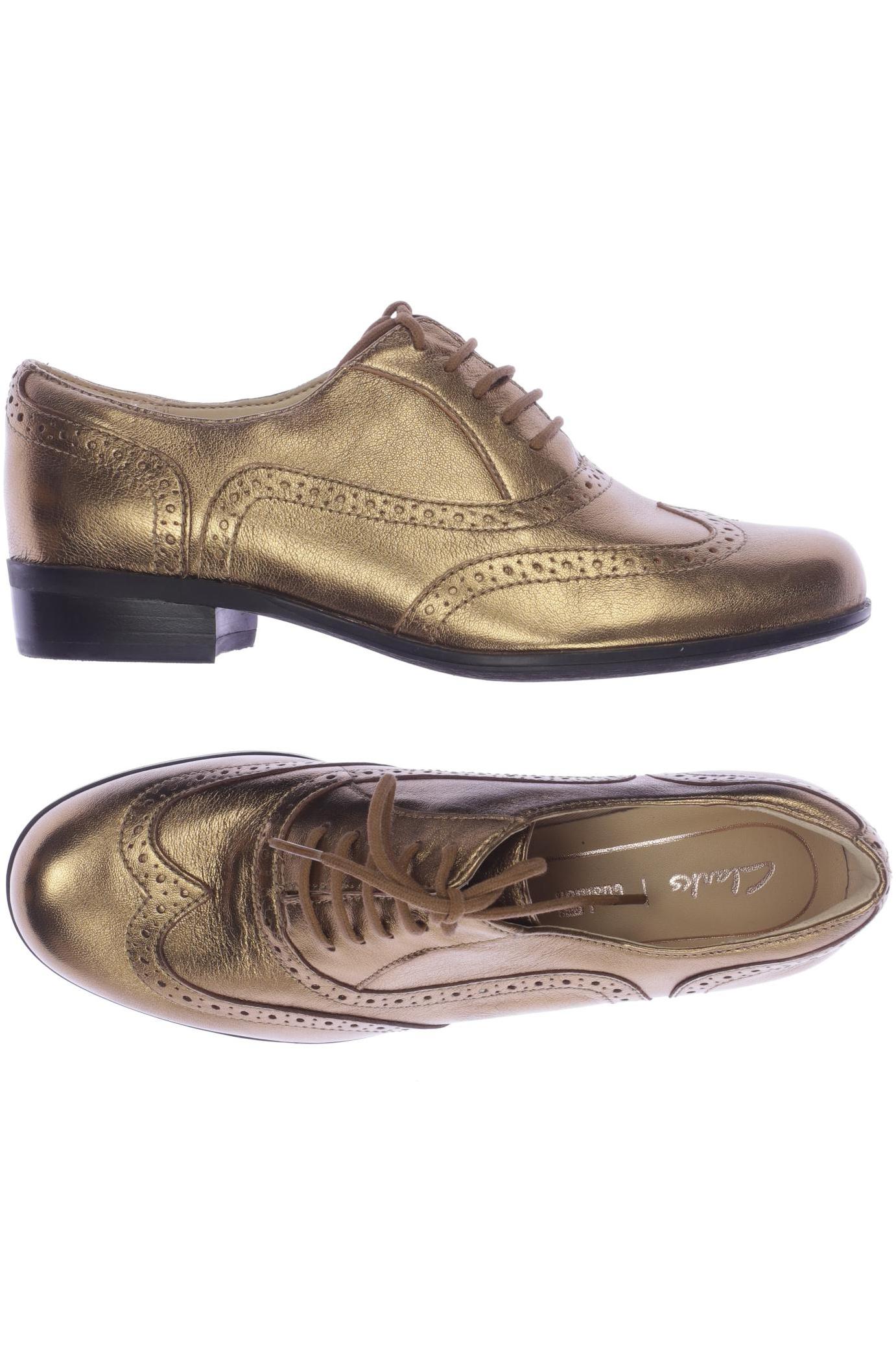 

Clarks Damen Halbschuh, gold, Gr. 36