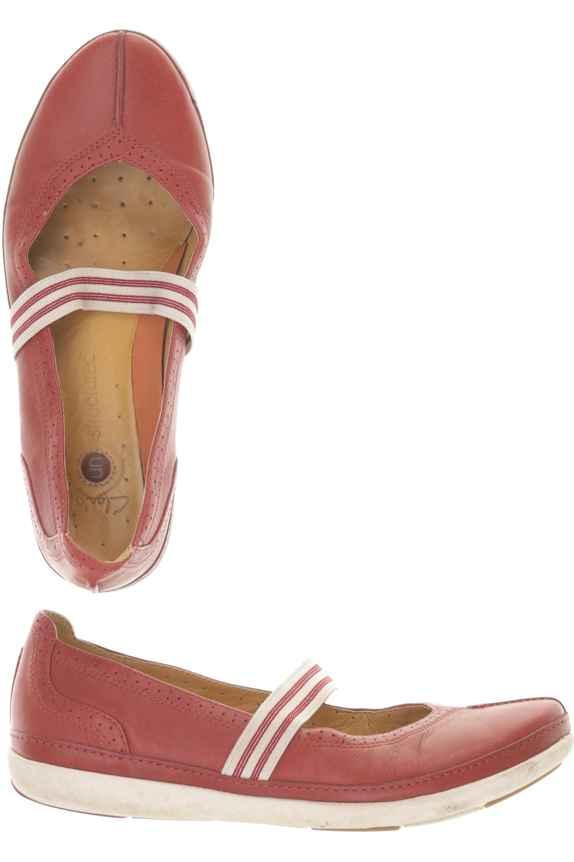 

Clarks Damen Halbschuh, rot, Gr. 5