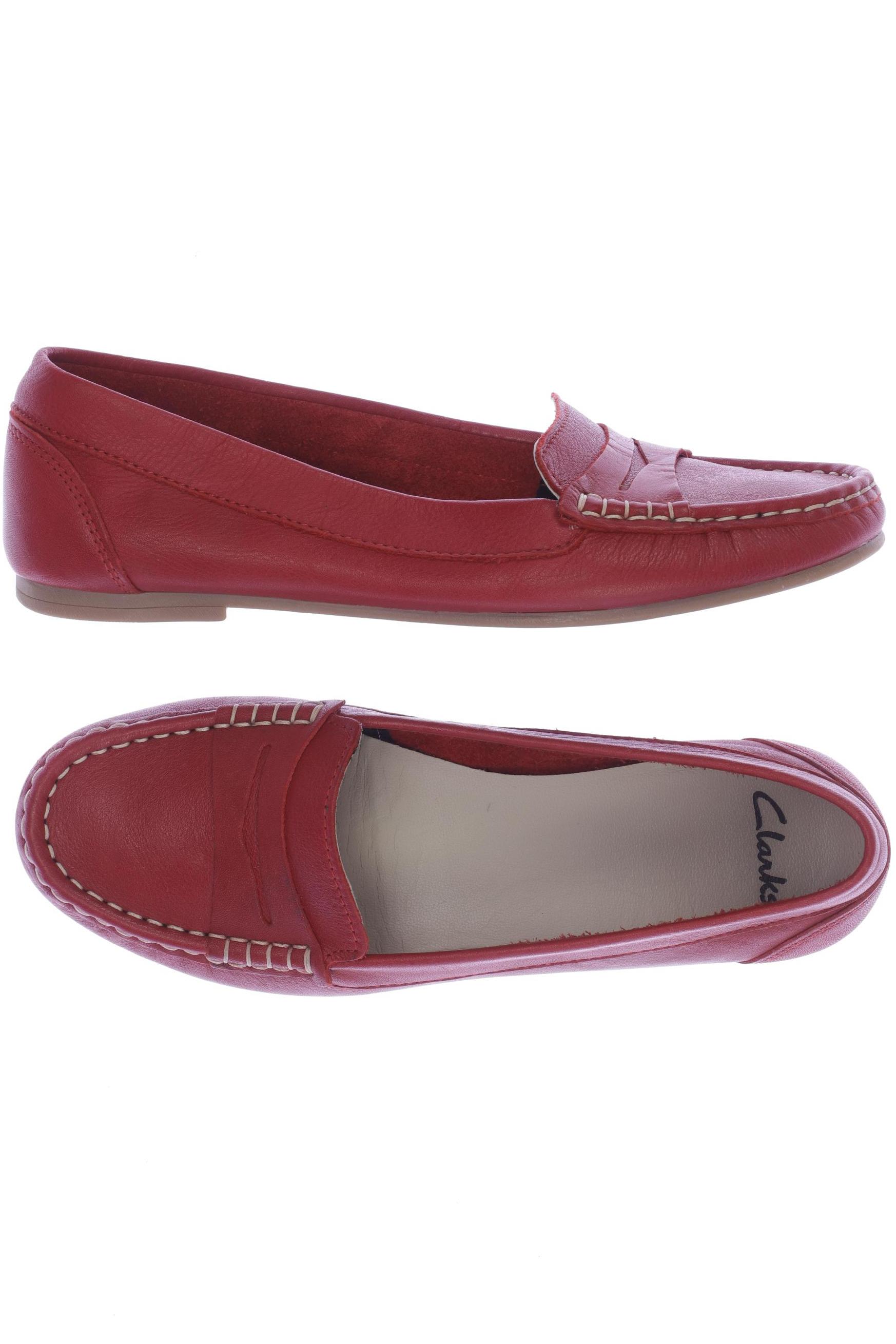 

Clarks Damen Halbschuh, rot, Gr. 38