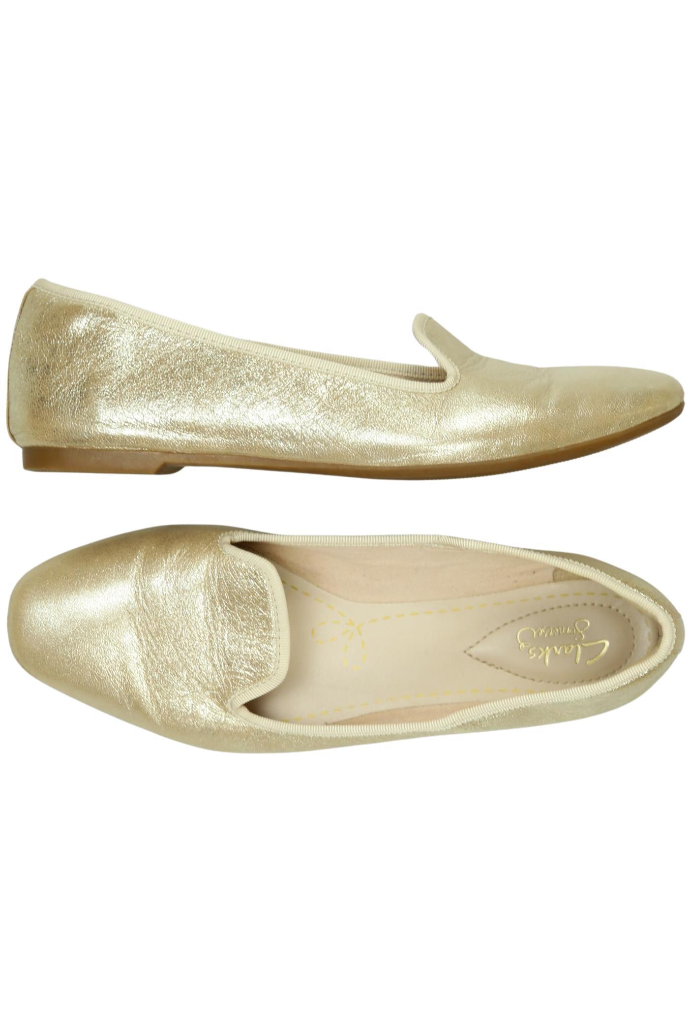 

Clarks Damen Halbschuh, gold, Gr. 39.5