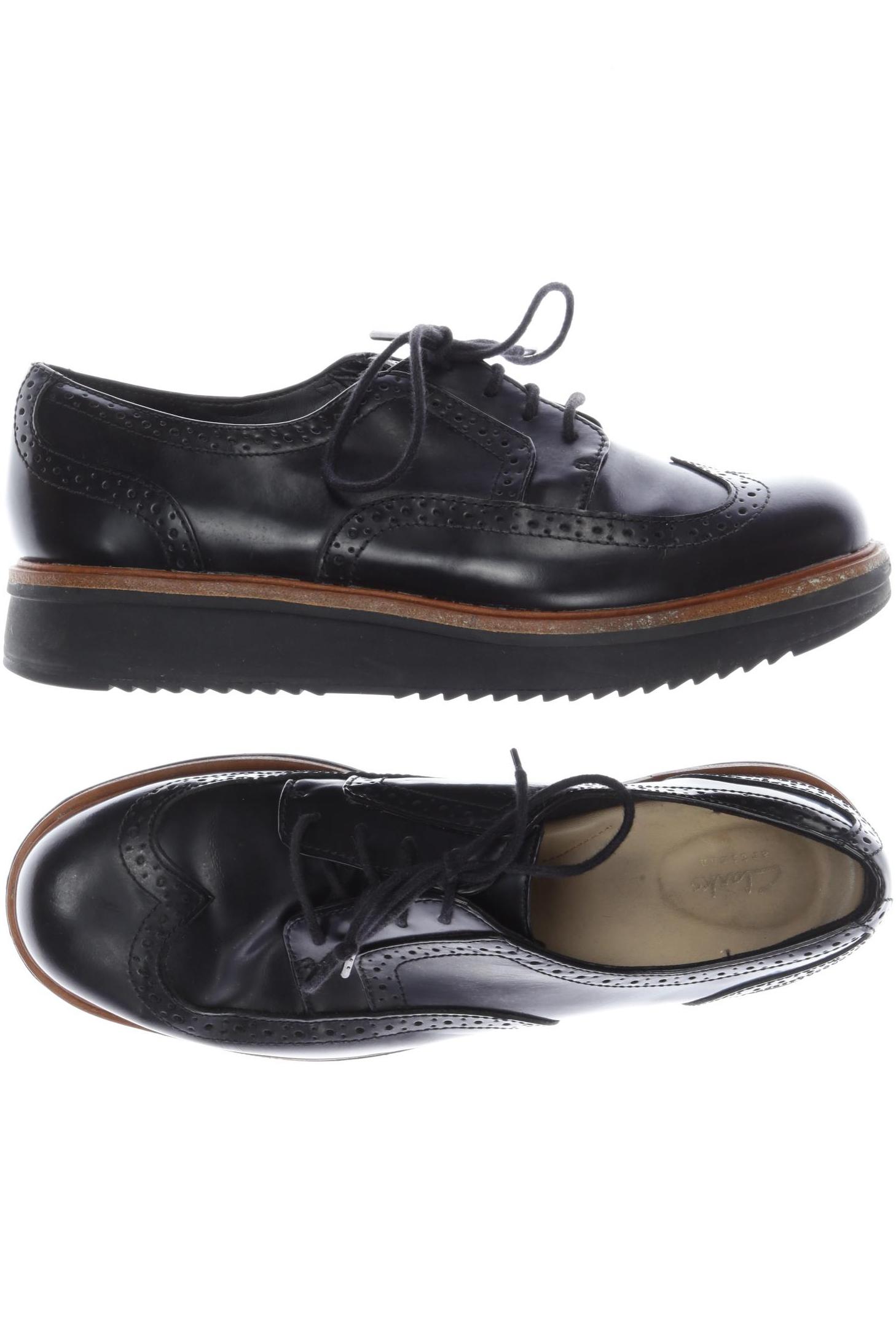 

Clarks Damen Halbschuh, schwarz, Gr. 37.5