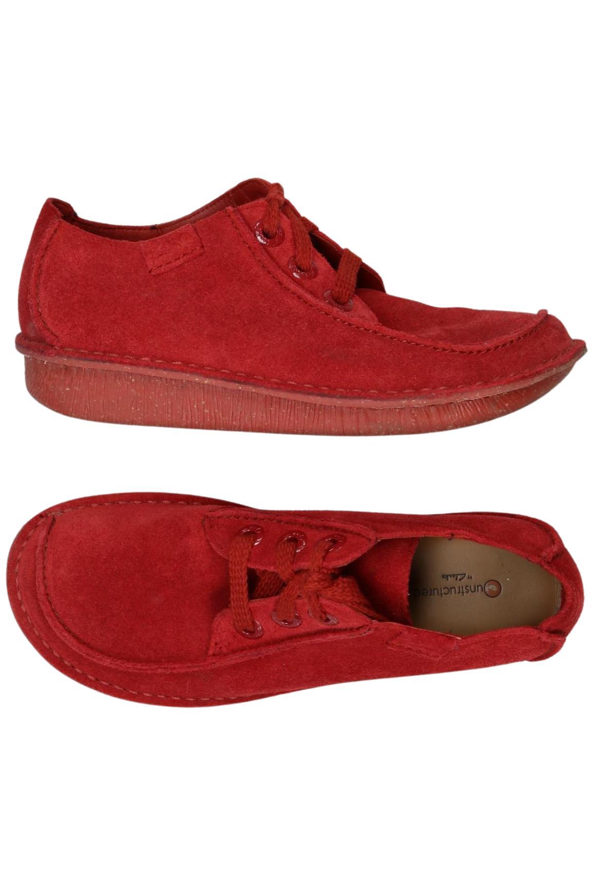 

Clarks Damen Halbschuh, rot, Gr. 39.5