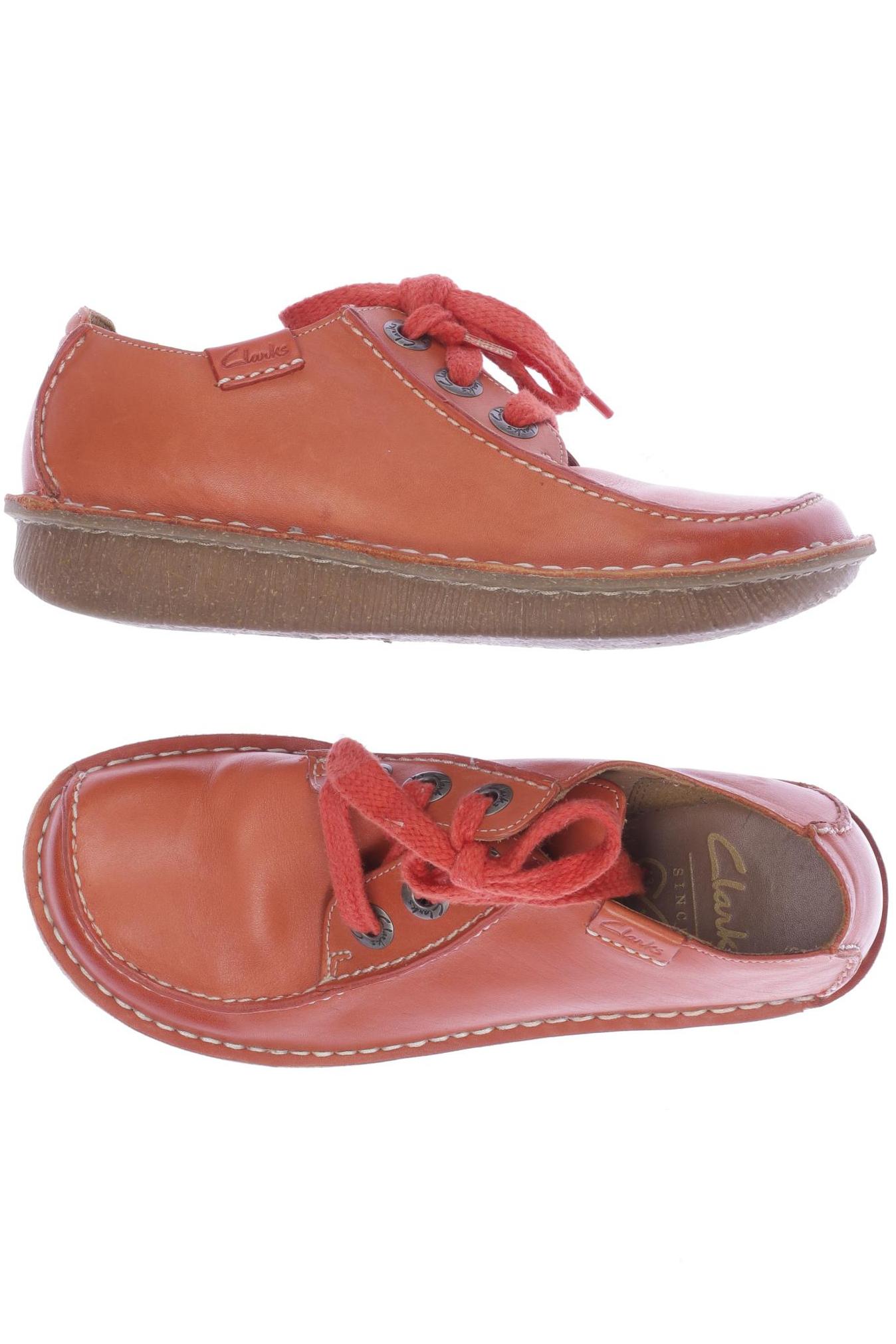 

Clarks Damen Halbschuh, orange, Gr. 5