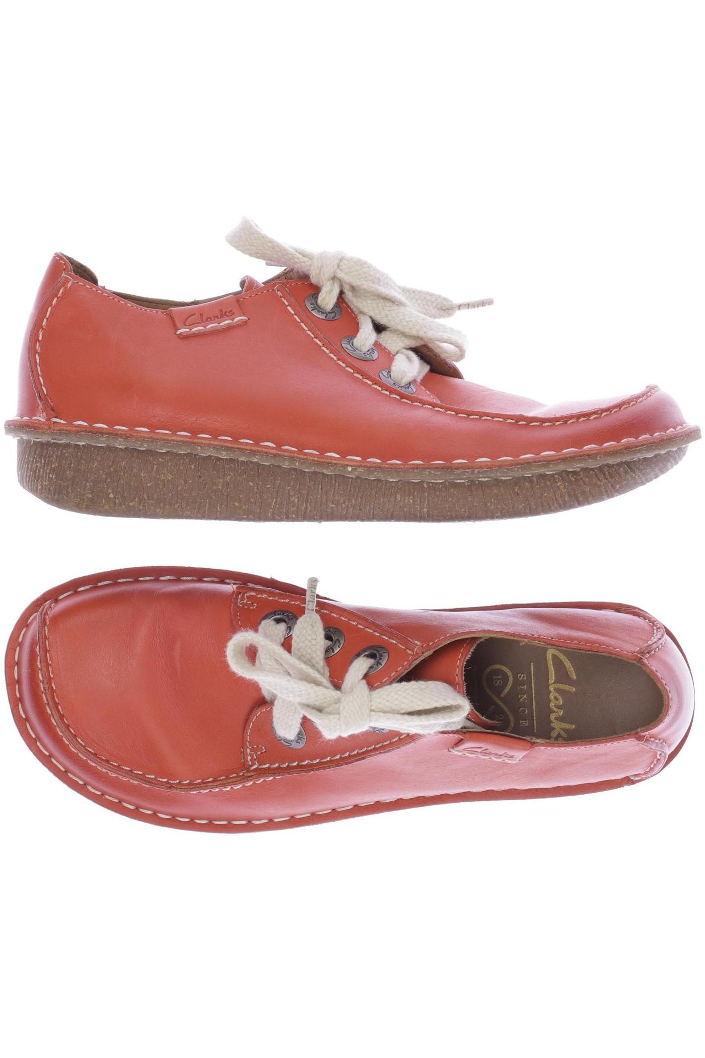 

Clarks Damen Halbschuh, orange, Gr. 5