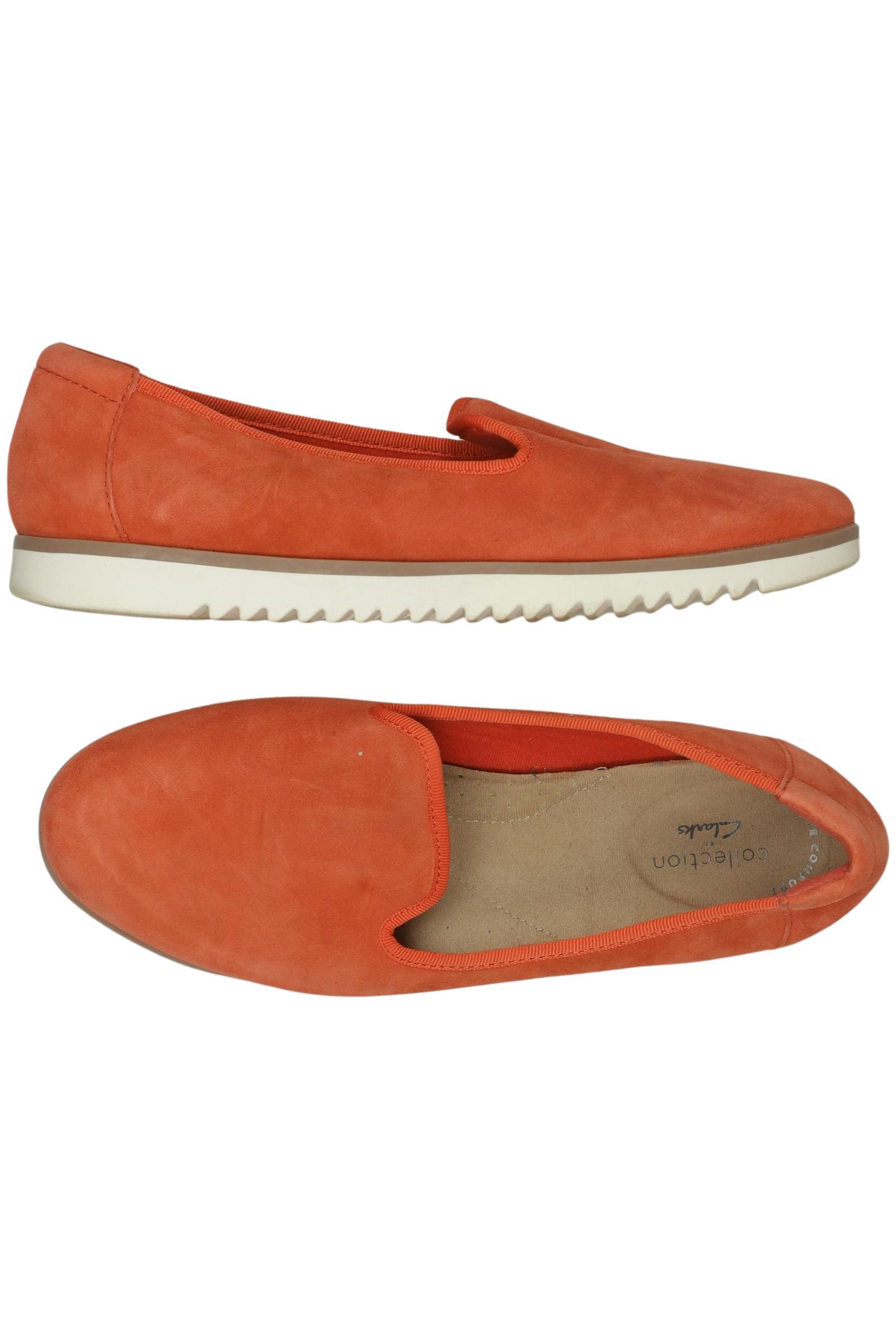 

Clarks Damen Halbschuh, orange, Gr. 37