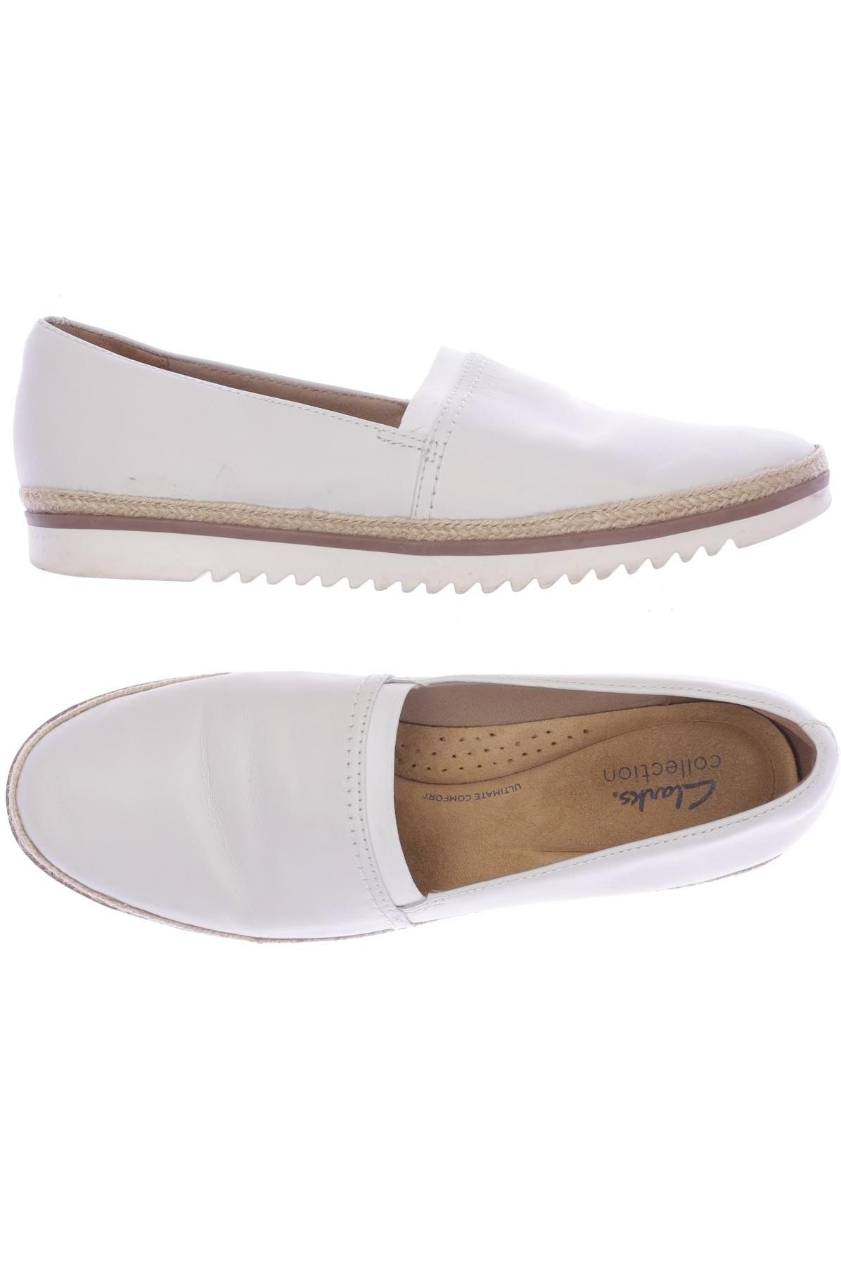 

Clarks Damen Halbschuh, cremeweiß, Gr. 41.5