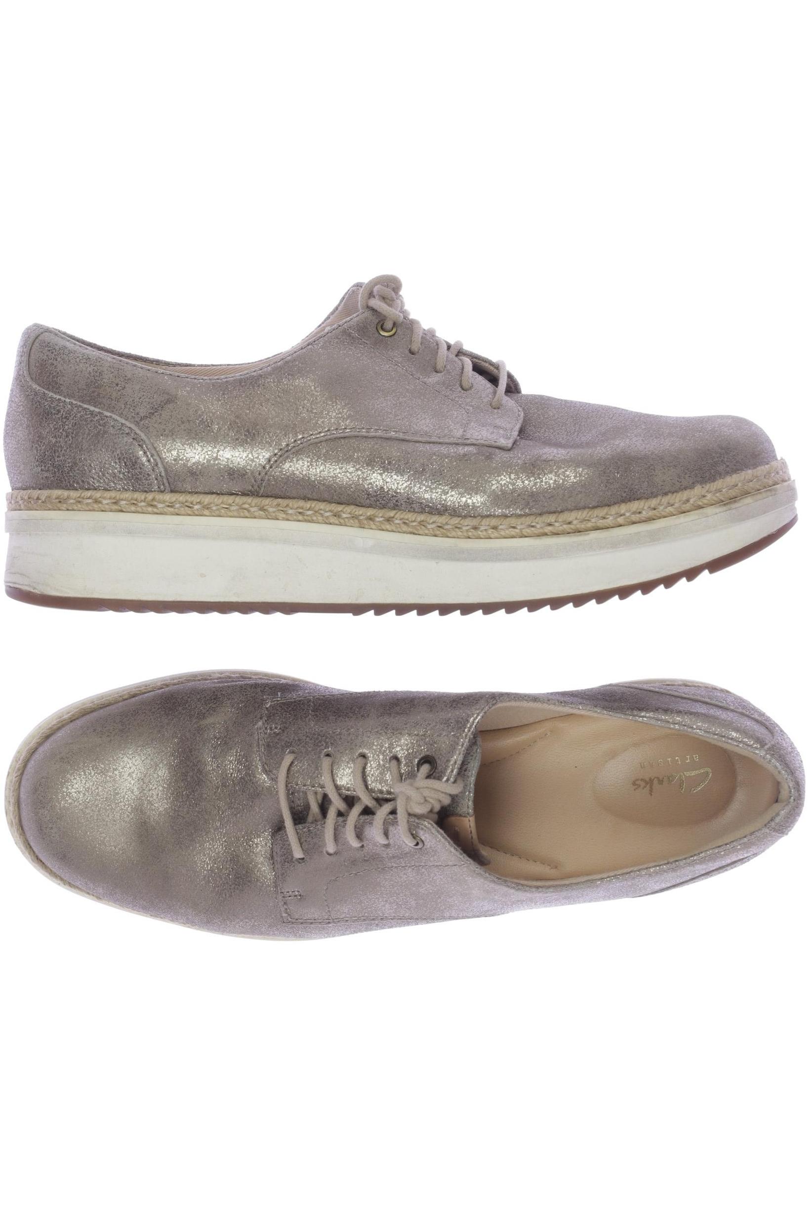 

Clarks Damen Halbschuh, gold, Gr. 39
