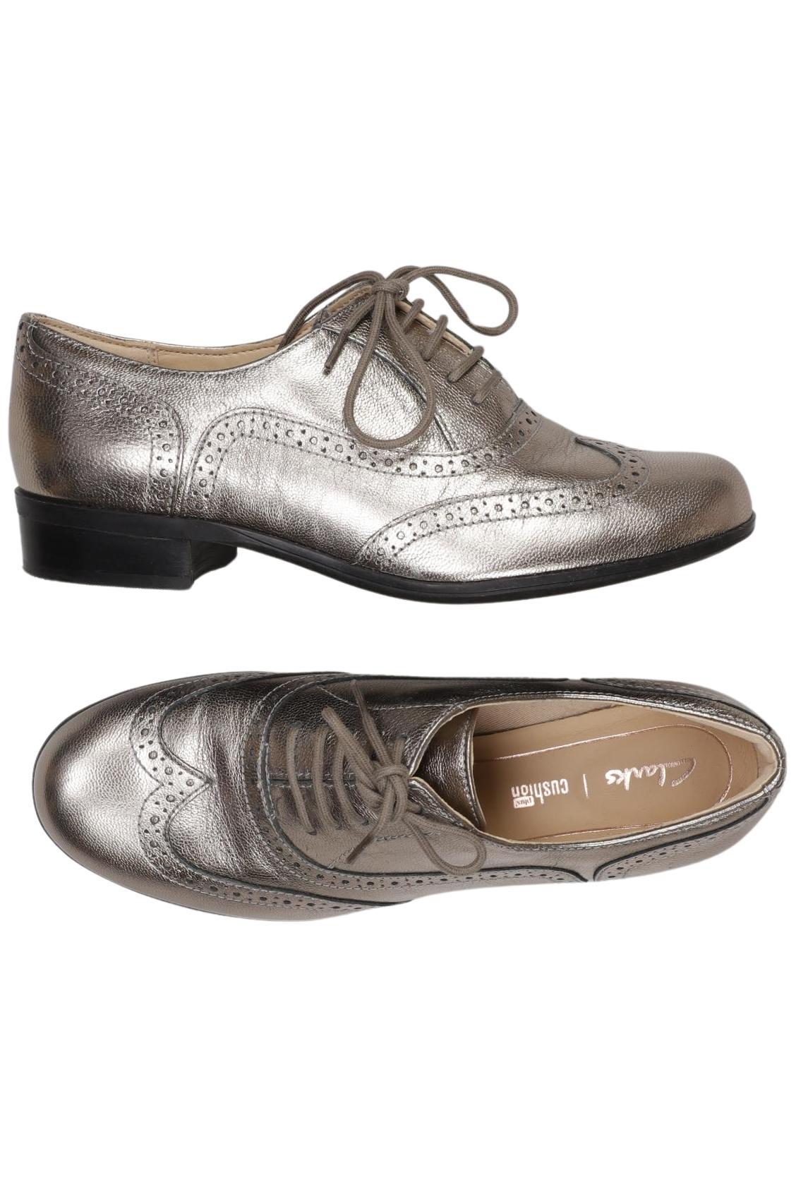 

Clarks Damen Halbschuh, silber, Gr. 37