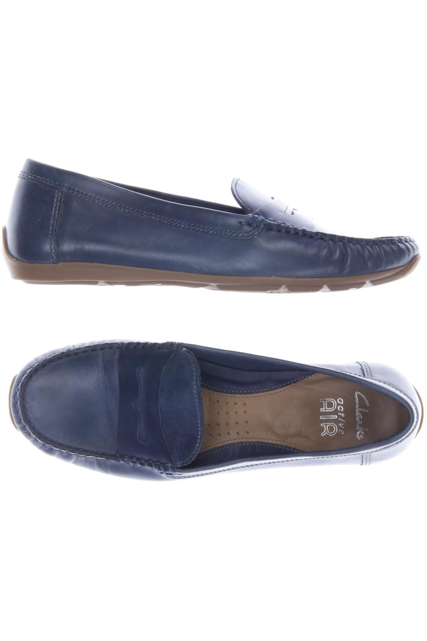

Clarks Damen Halbschuh, blau, Gr. 5