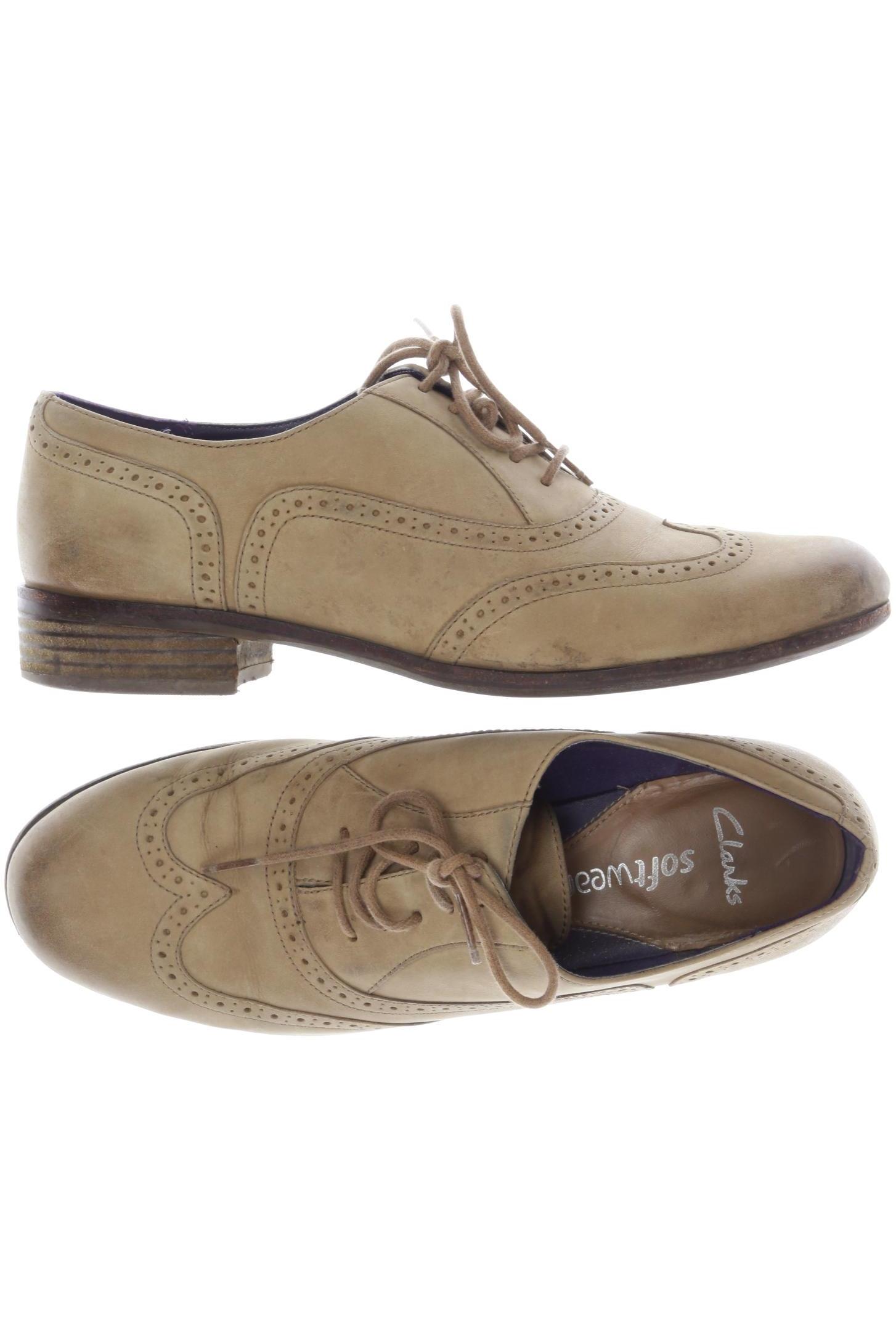 

Clarks Damen Halbschuh, beige, Gr. 7