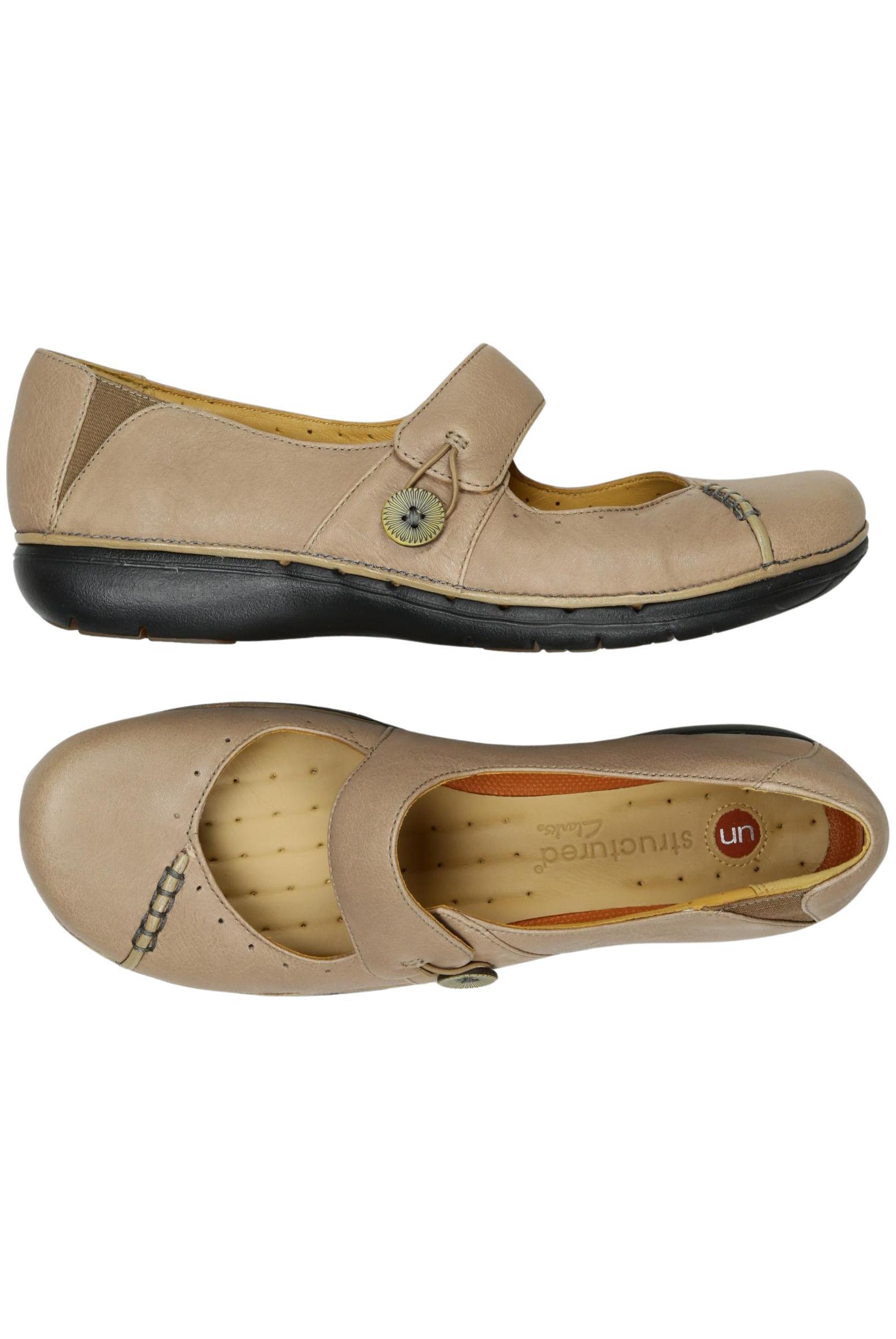 

Clarks Damen Halbschuh, beige, Gr. 8
