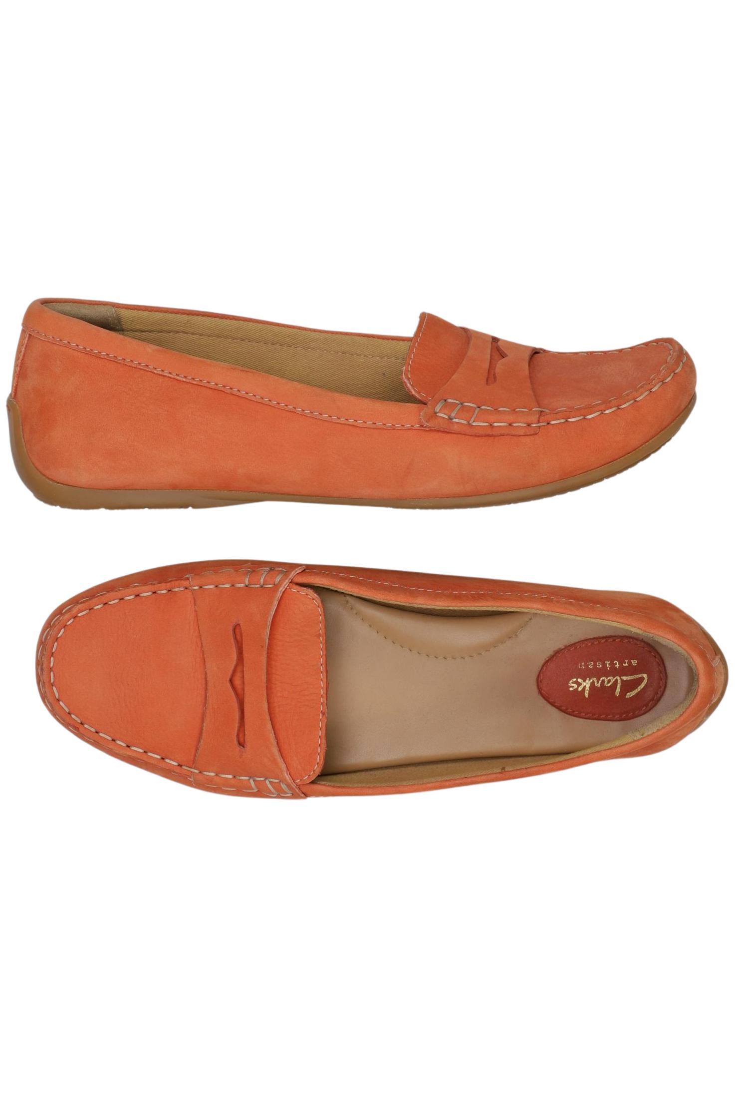 

Clarks Damen Halbschuh, orange, Gr. 42
