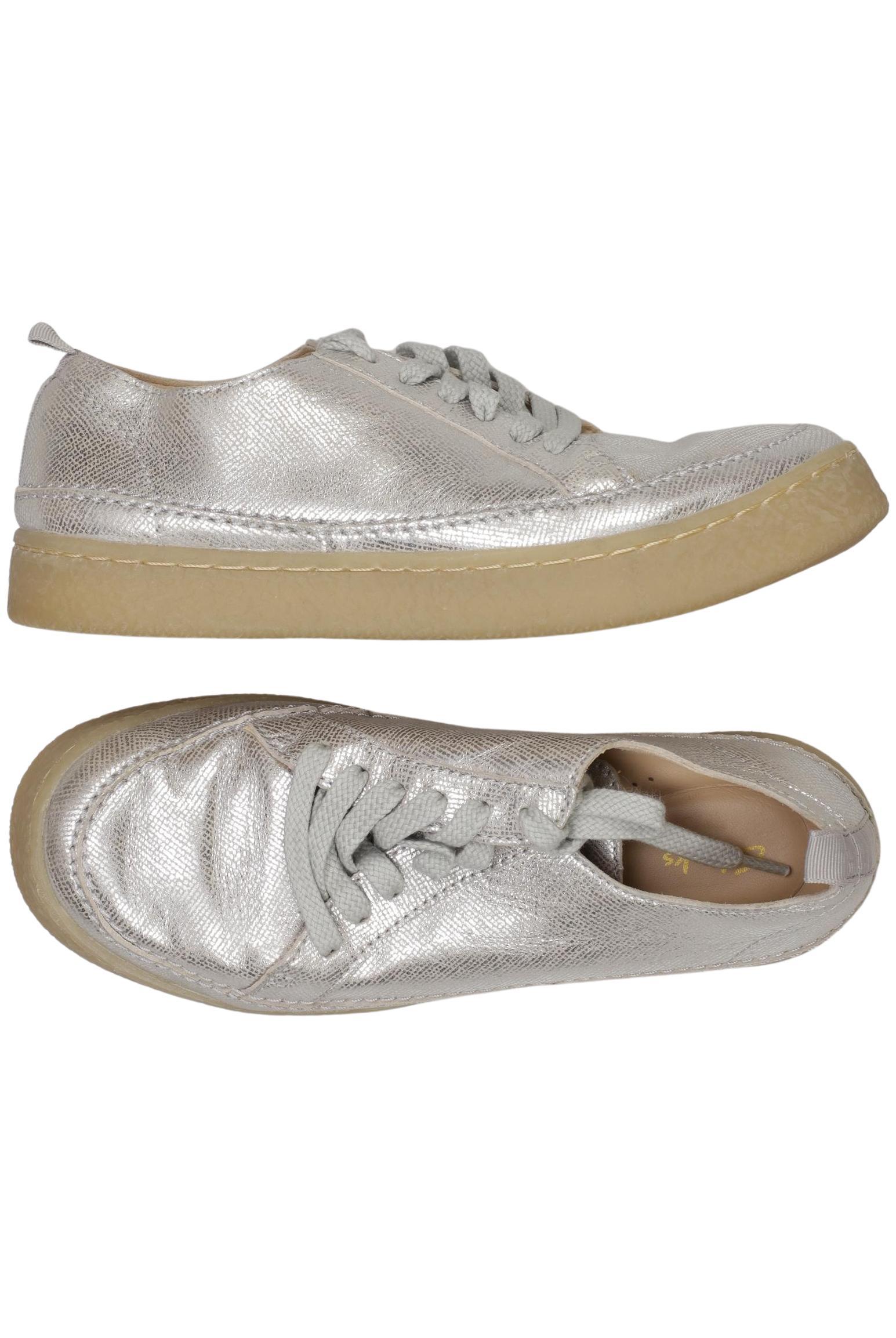 

Clarks Damen Halbschuh, silber, Gr. 36