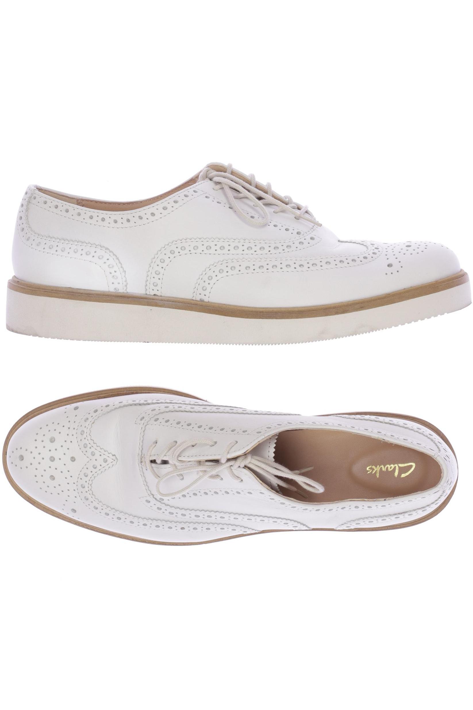 

Clarks Damen Halbschuh, weiß, Gr. 42