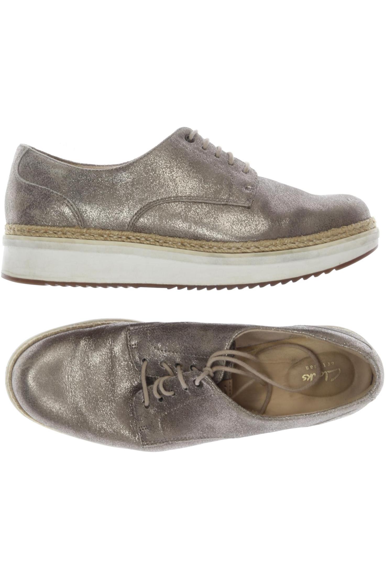 

Clarks Damen Halbschuh, beige, Gr. 38