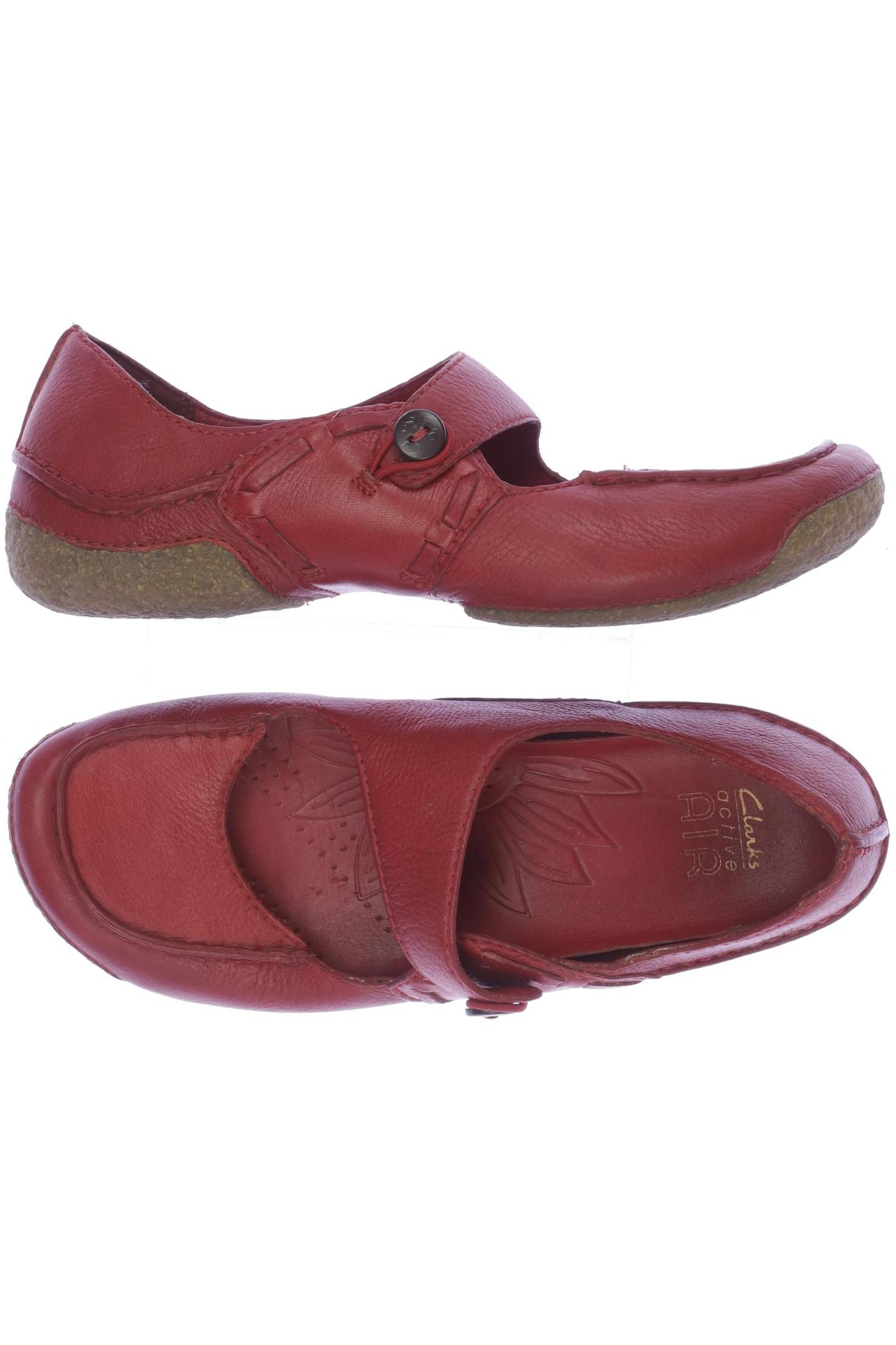 

Clarks Damen Halbschuh, rot, Gr. 6