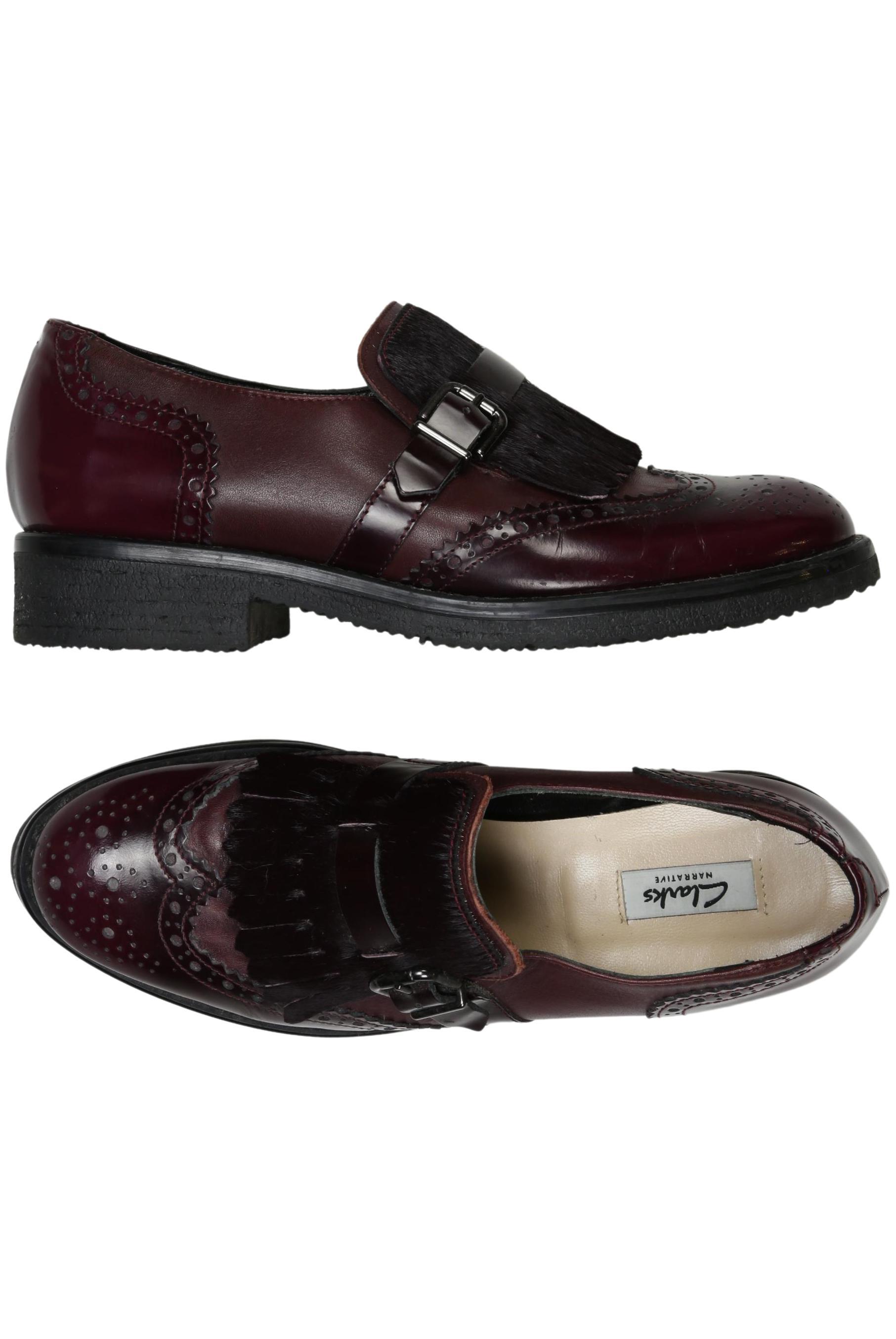

Clarks Damen Halbschuh, bordeaux, Gr. 5.5