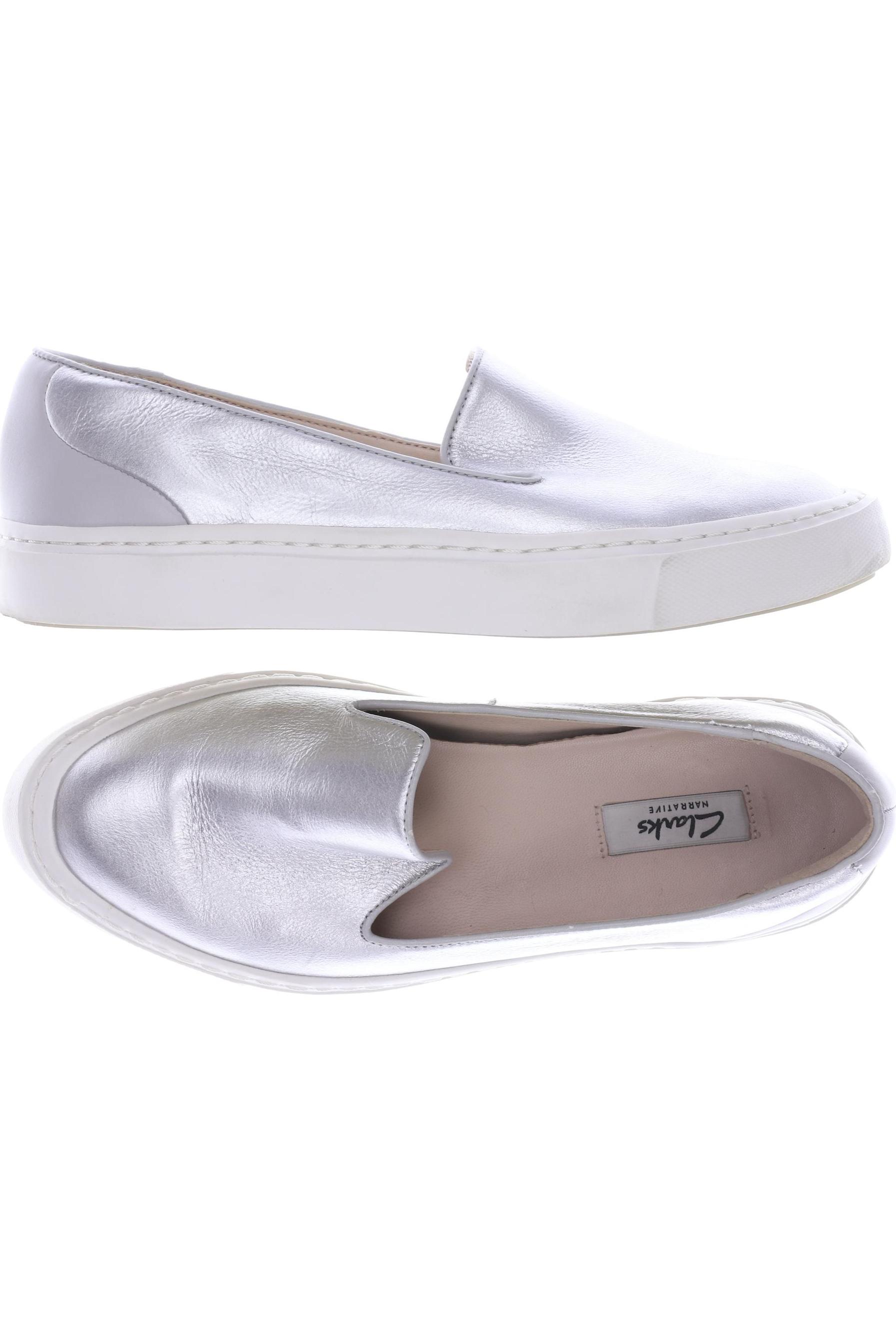 

Clarks Damen Halbschuh, silber, Gr. 39.5