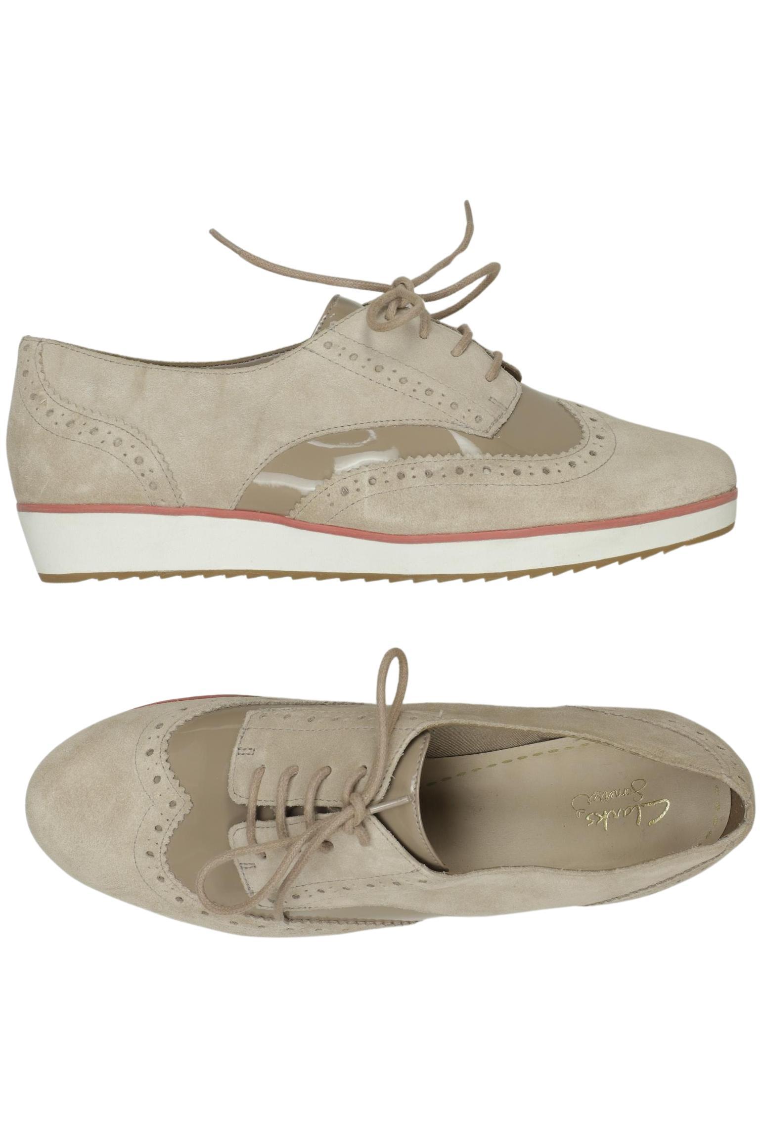 

Clarks Damen Halbschuh, beige, Gr. 41