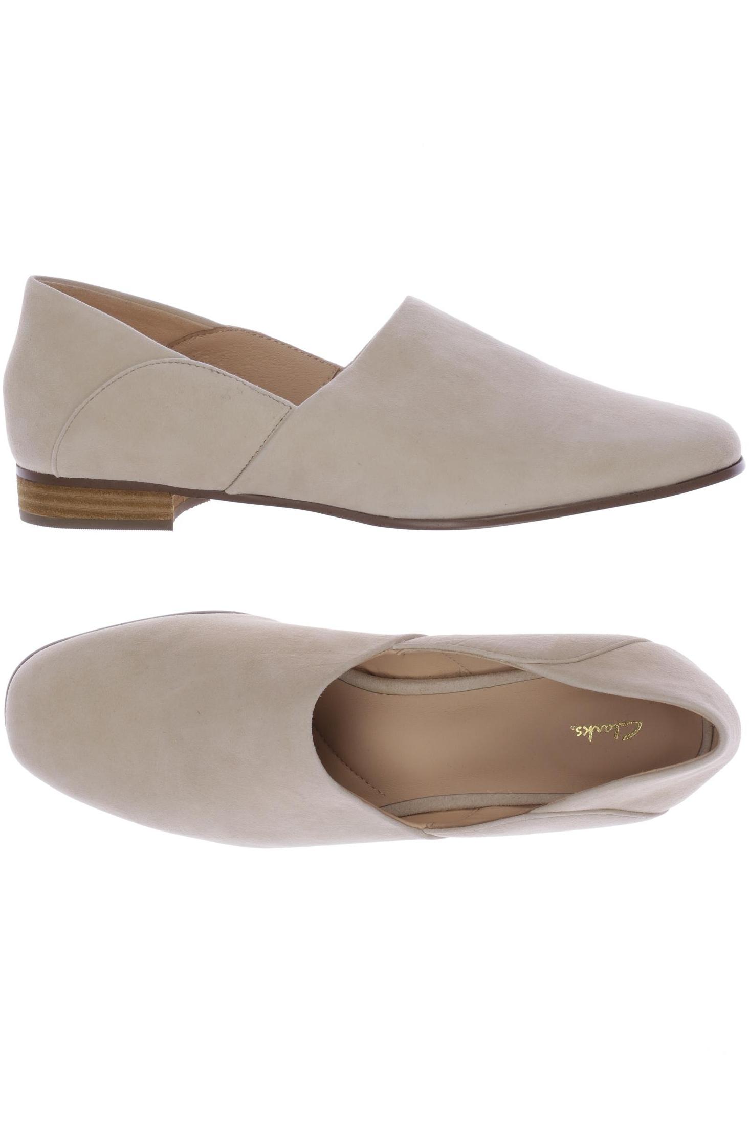 

Clarks Damen Halbschuh, cremeweiß, Gr. 42
