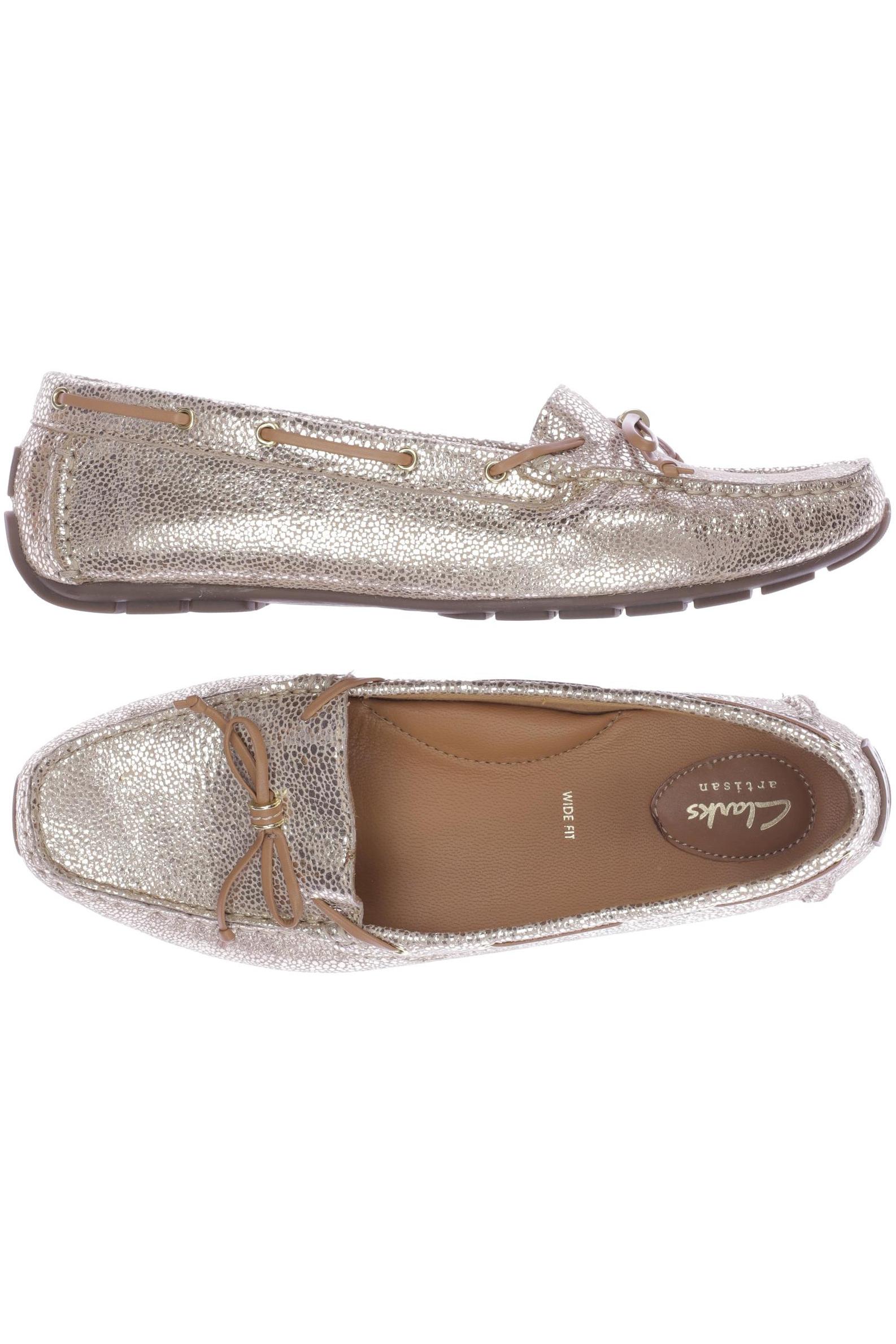 

Clarks Damen Halbschuh, gold, Gr. 41