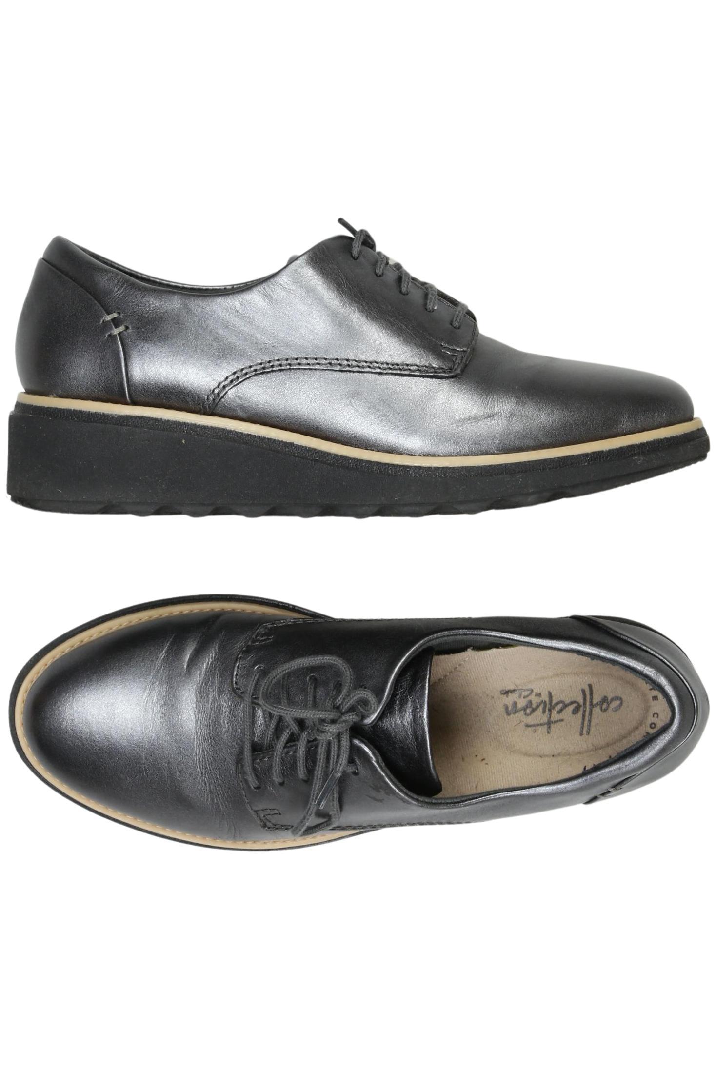 

Clarks Damen Halbschuh, silber, Gr. 35.5