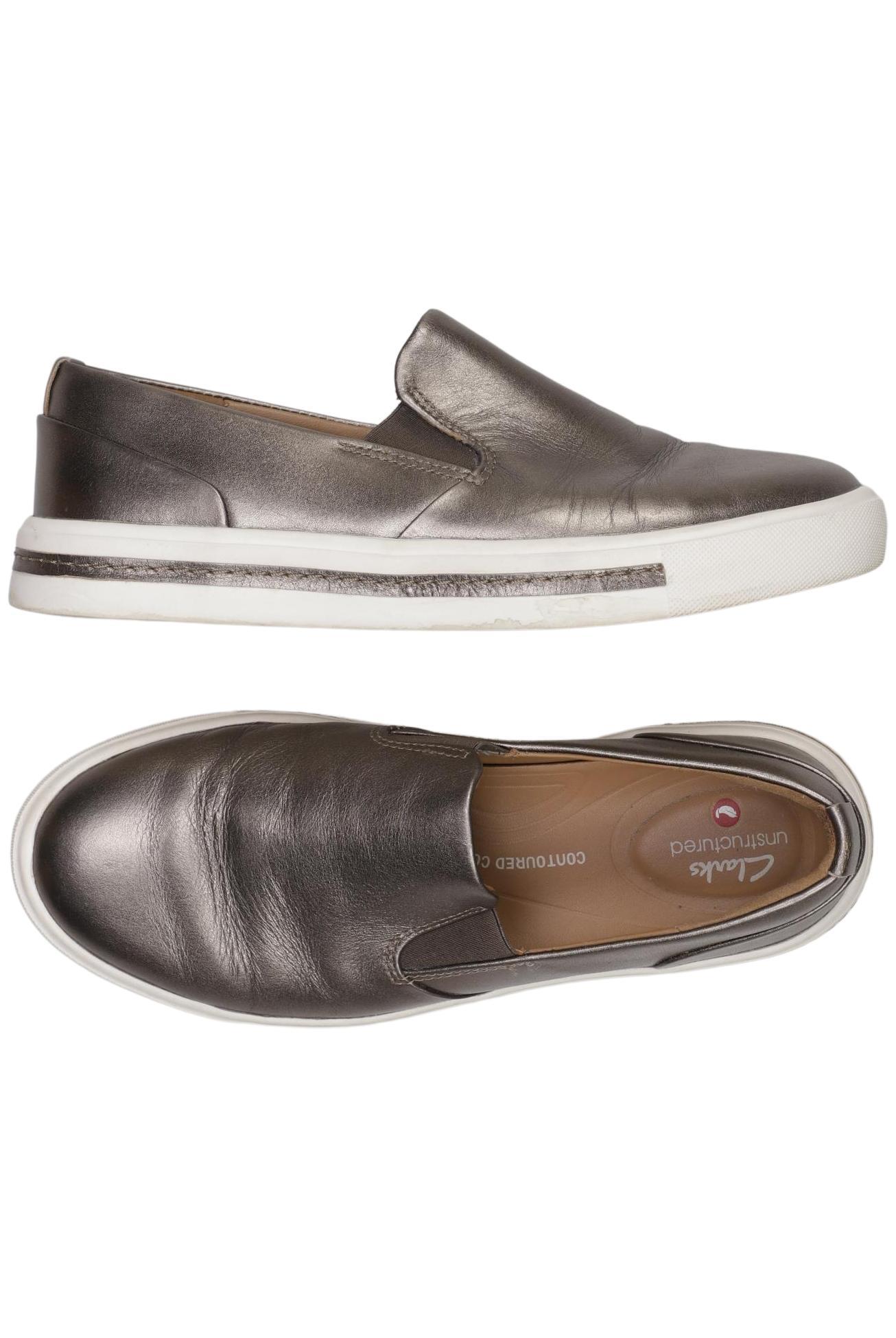 

Clarks Damen Halbschuh, silber, Gr. 37