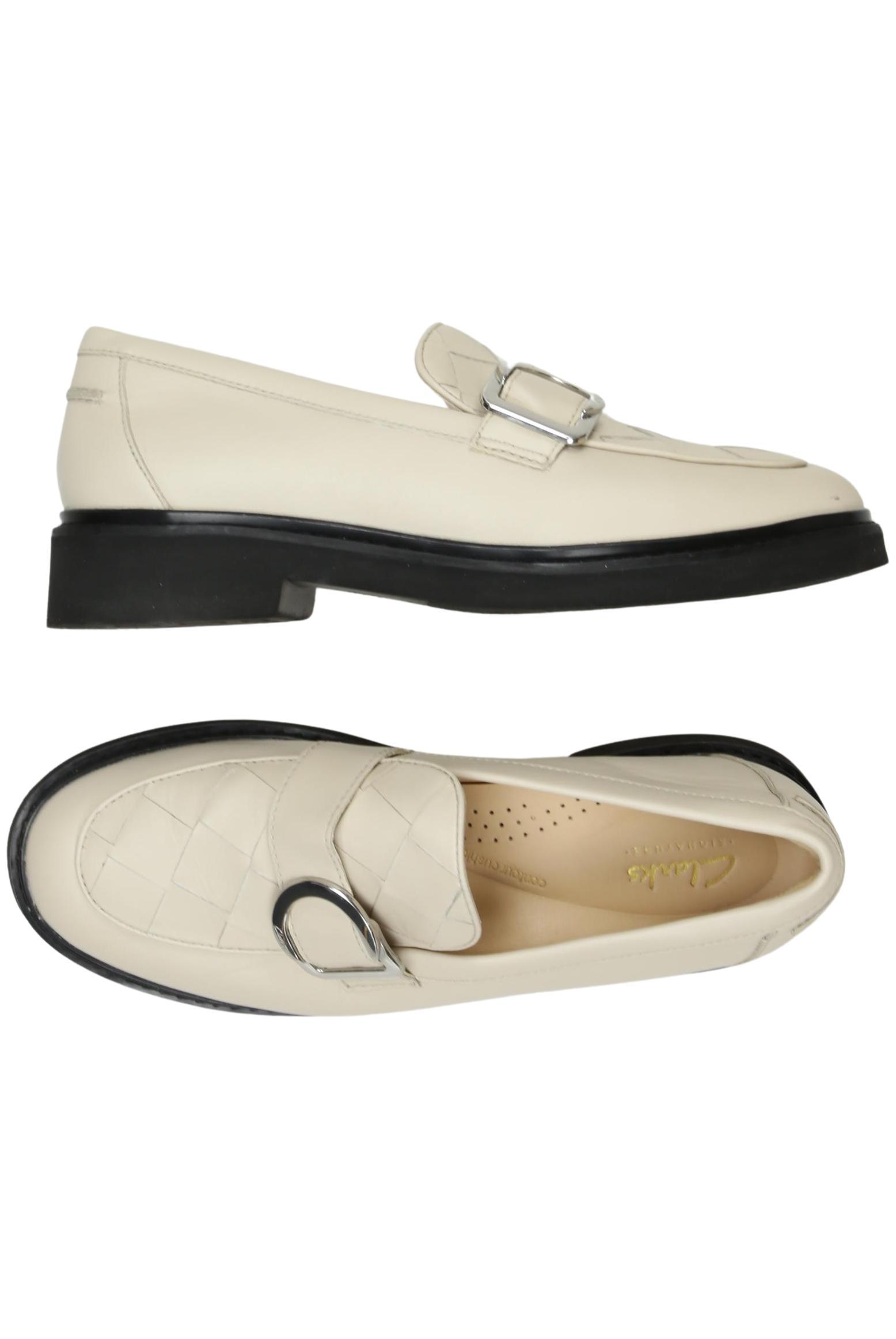

Clarks Damen Halbschuh, cremeweiß, Gr. 38