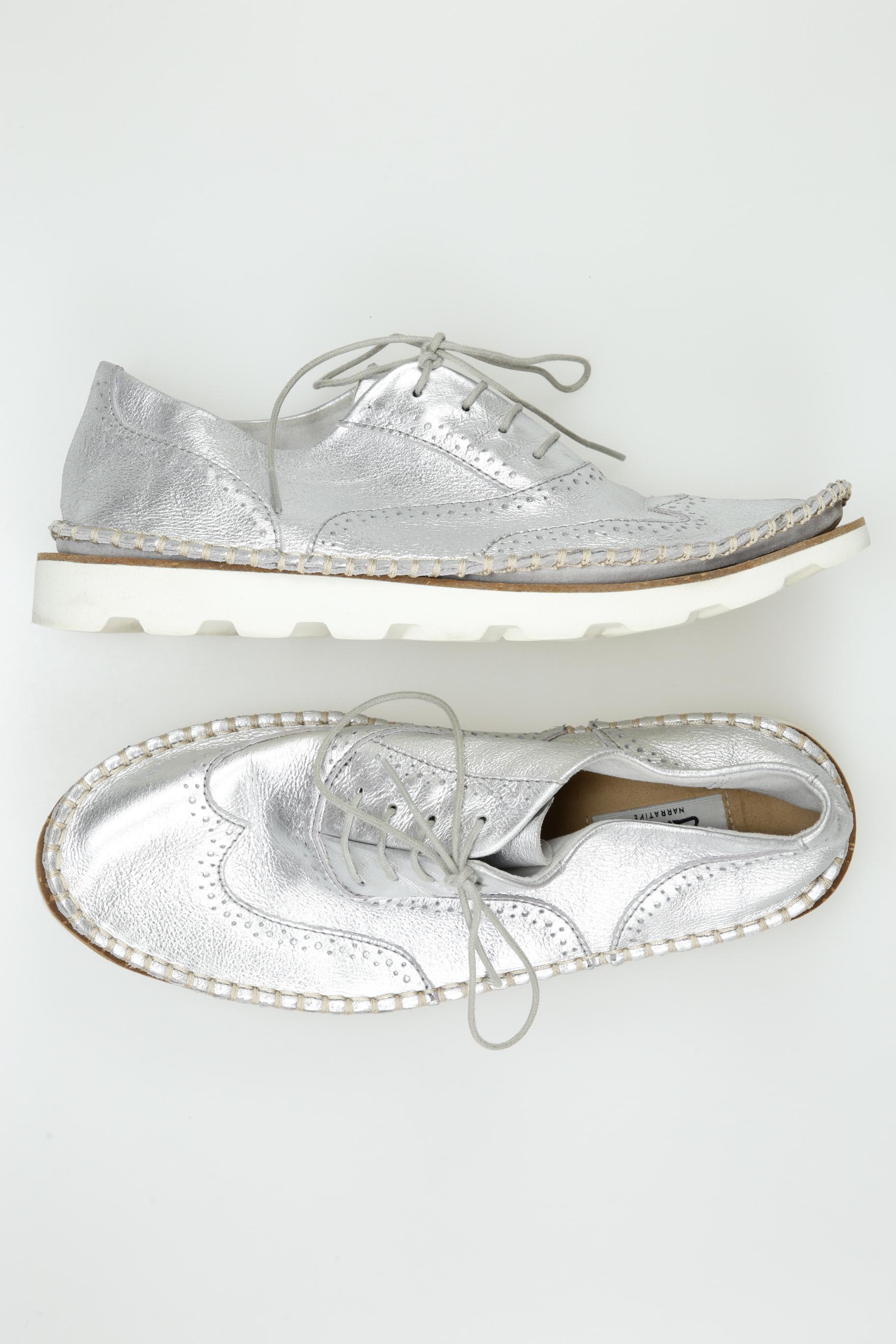 

Clarks Damen Halbschuh, silber, Gr. 39.5