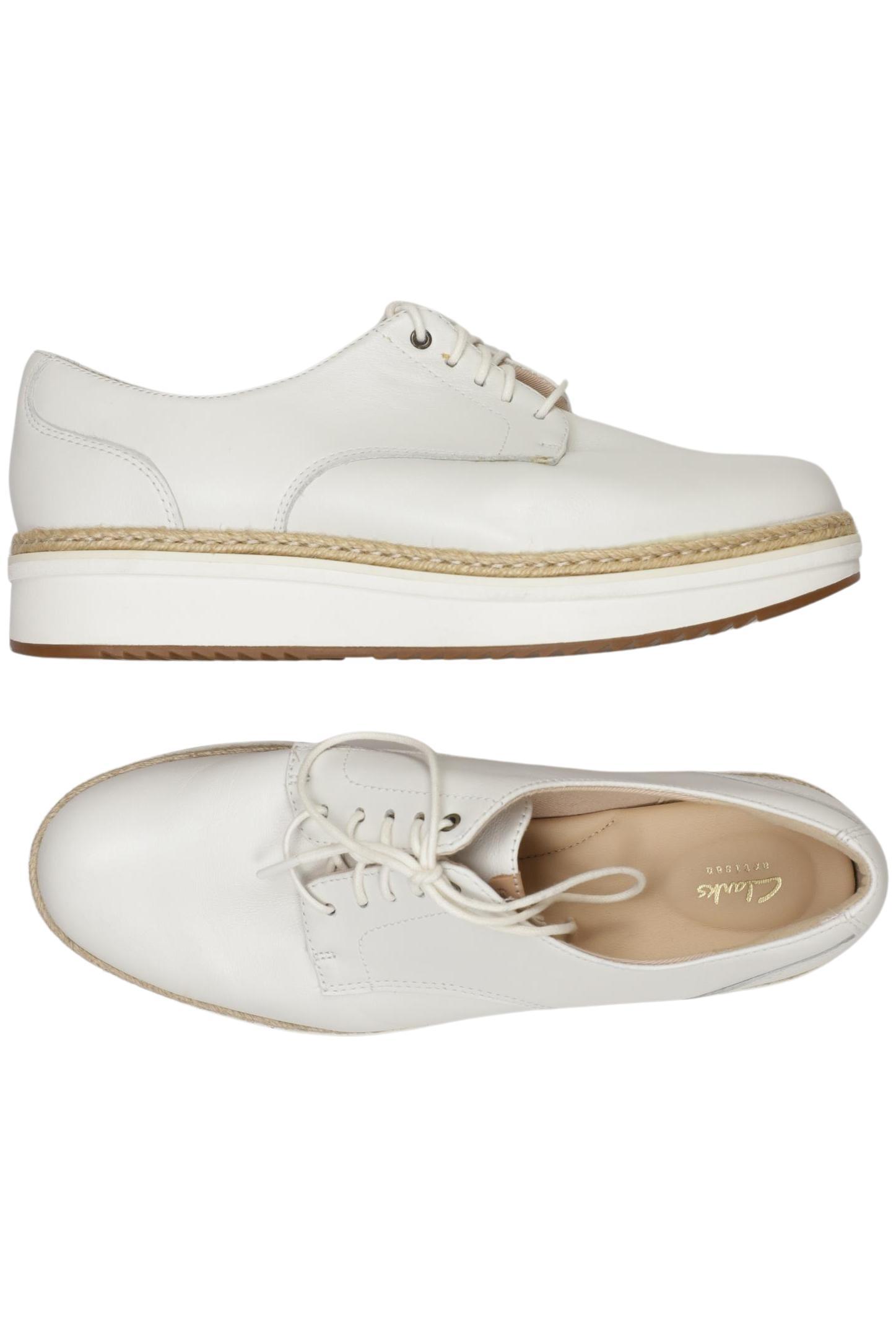 

Clarks Damen Halbschuh, cremeweiß, Gr. 39.5
