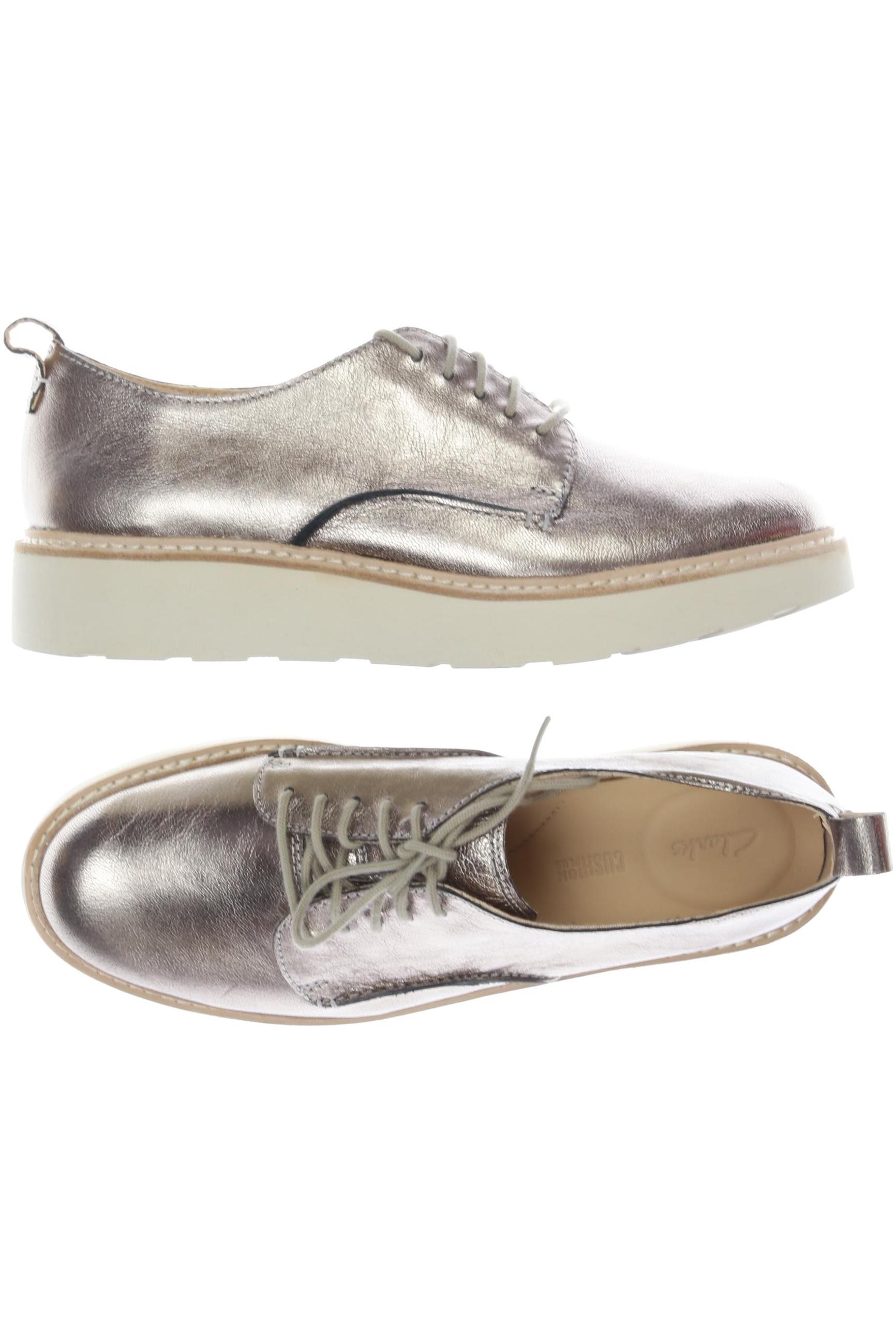 

Clarks Damen Halbschuh, silber, Gr. 39.5