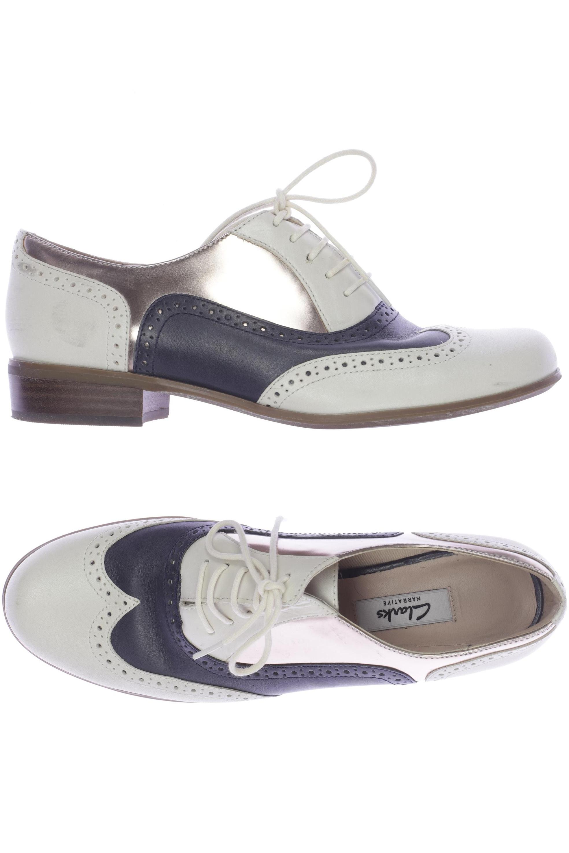 

Clarks Damen Halbschuh, cremeweiß, Gr. 40