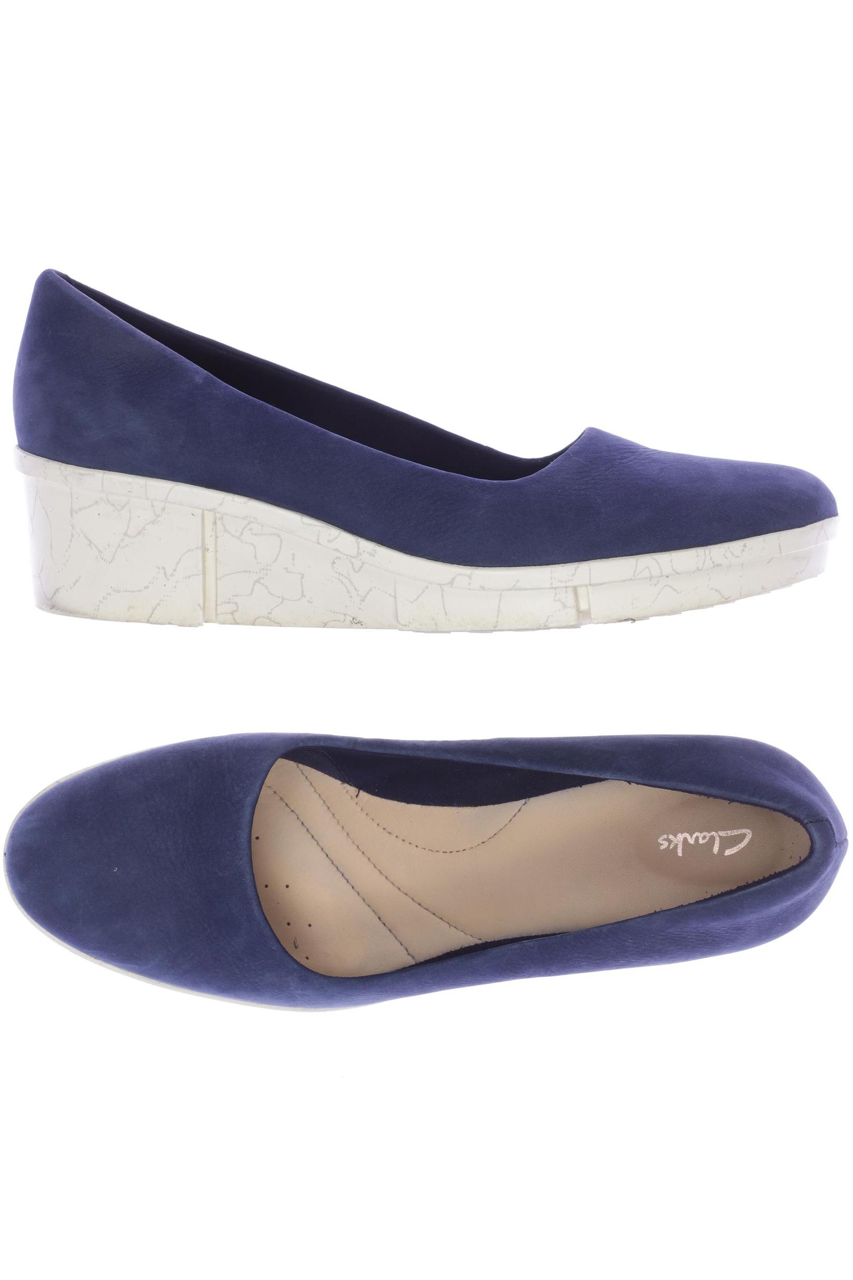 

Clarks Damen Halbschuh, blau, Gr. 42