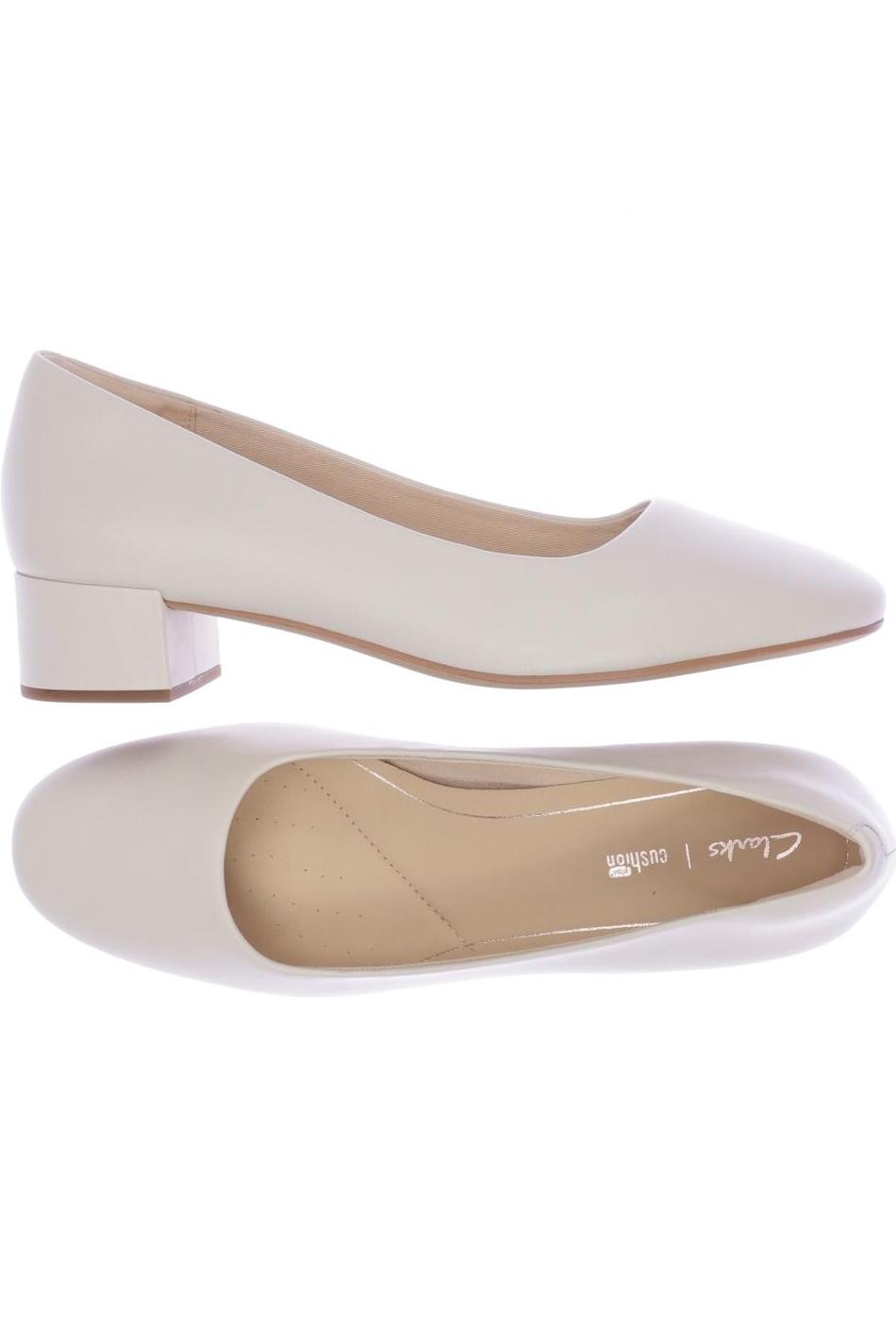 

Clarks Damen Pumps, cremeweiß, Gr. 41.5