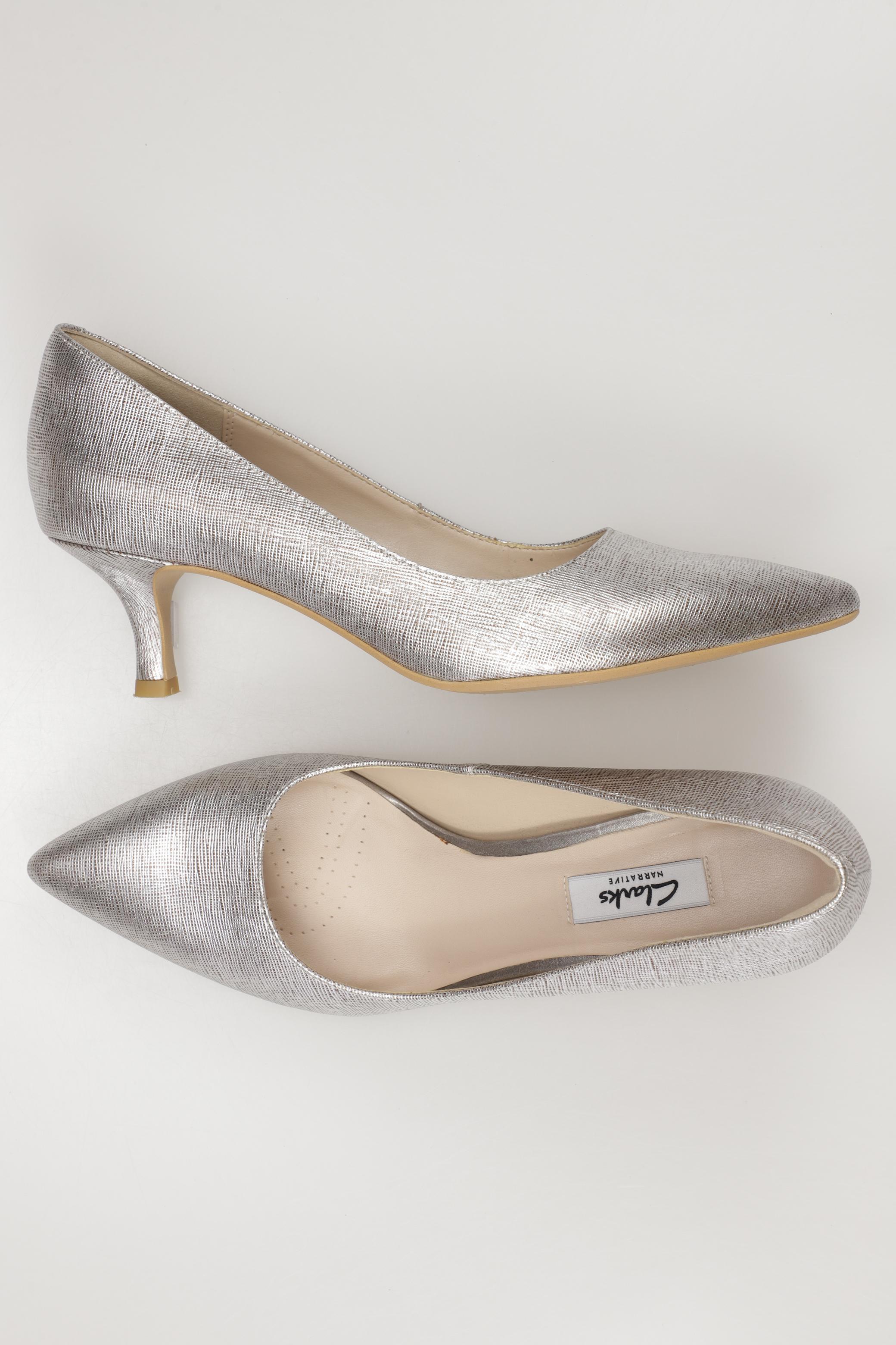 

Clarks Damen Pumps, silber, Gr. 41