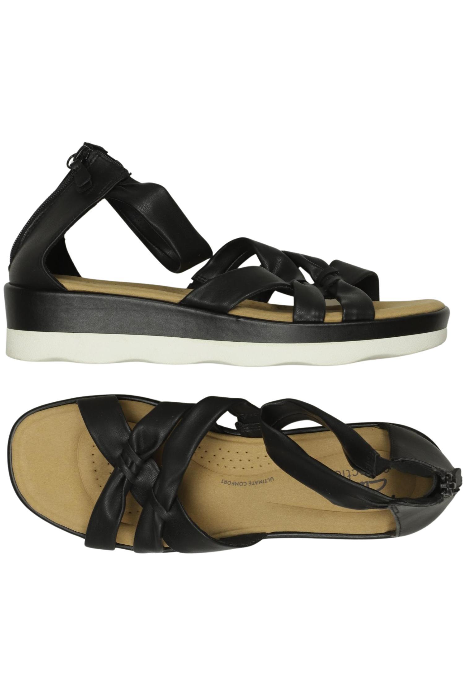 

Clarks Damen Sandale, schwarz, Gr. 42