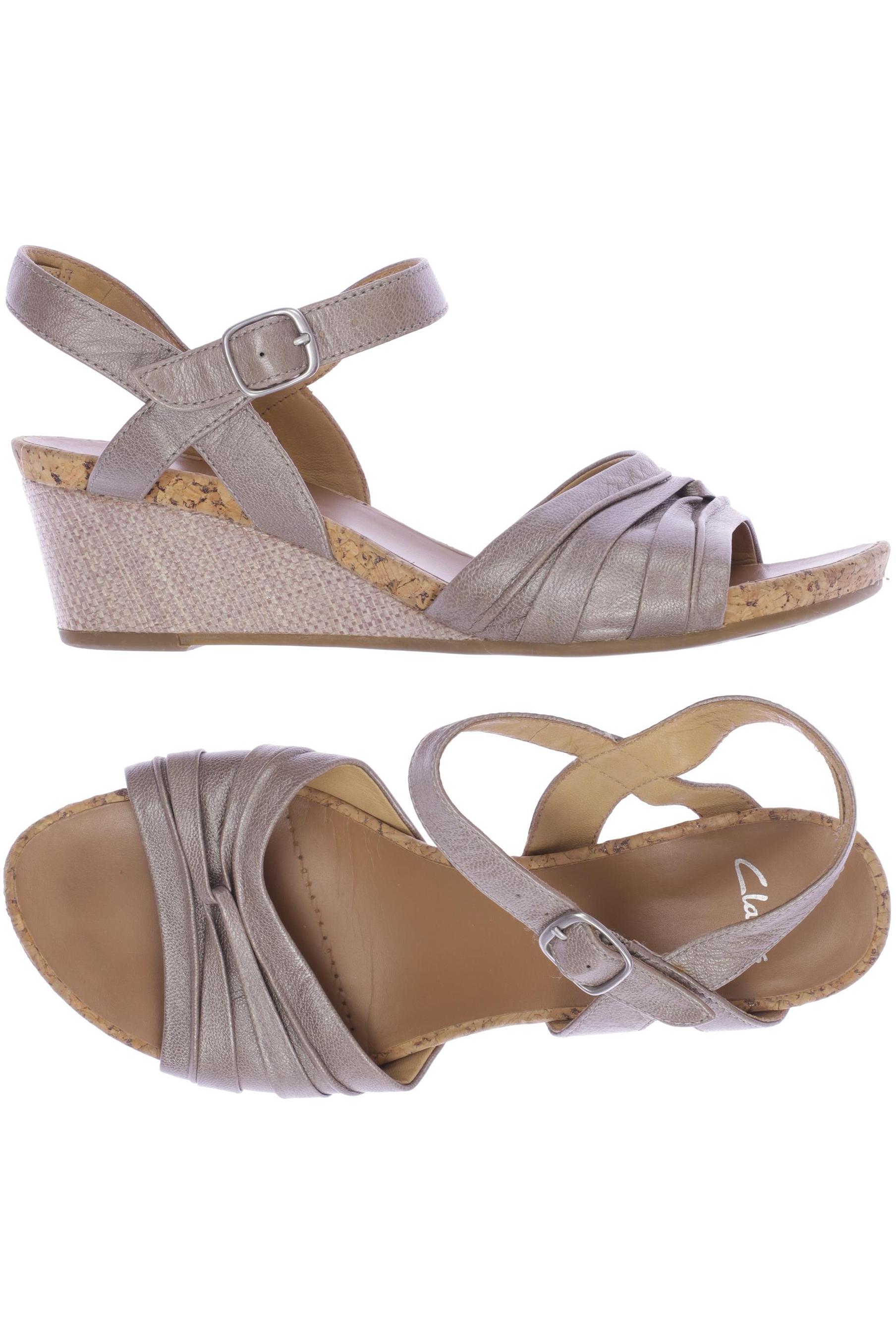 

Clarks Damen Sandale, braun, Gr. 8