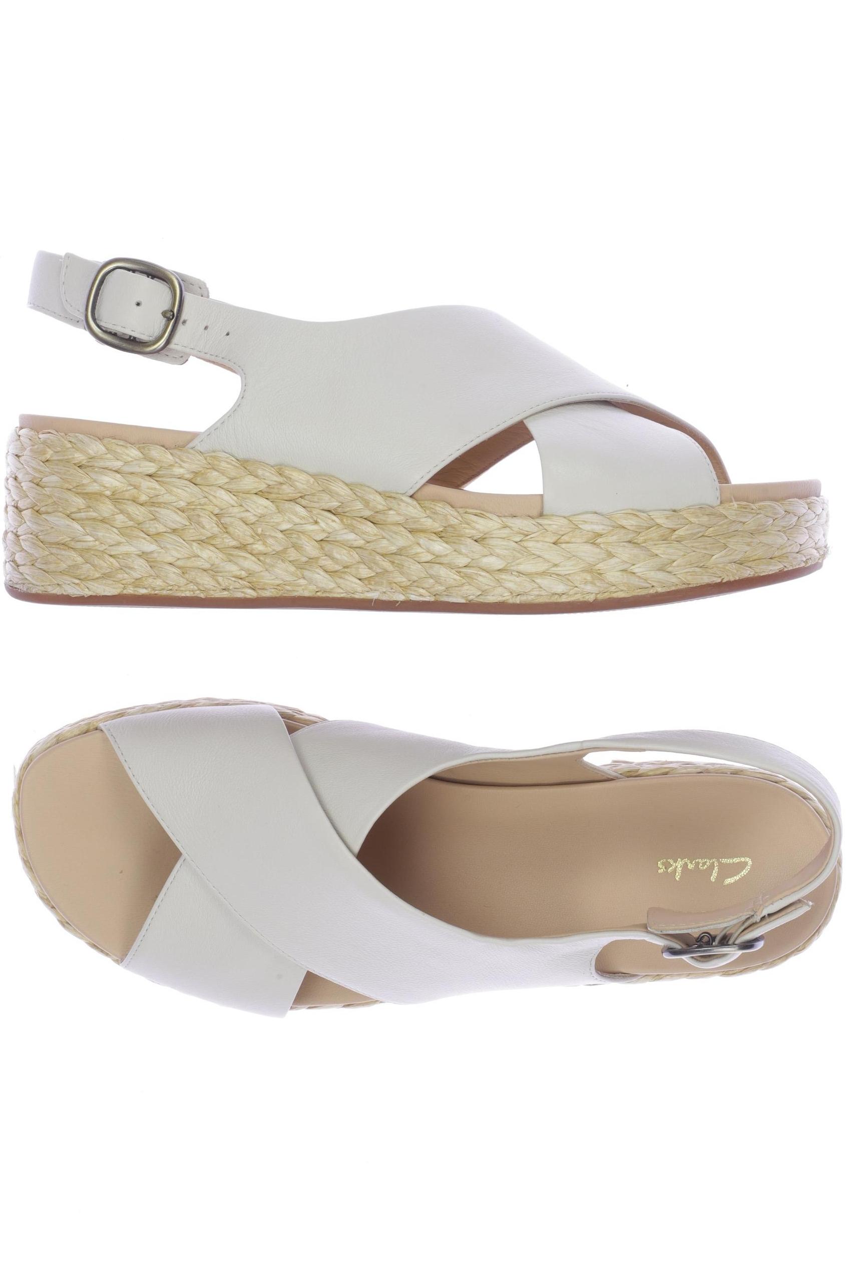

Clarks Damen Sandale, weiß, Gr. 39.5