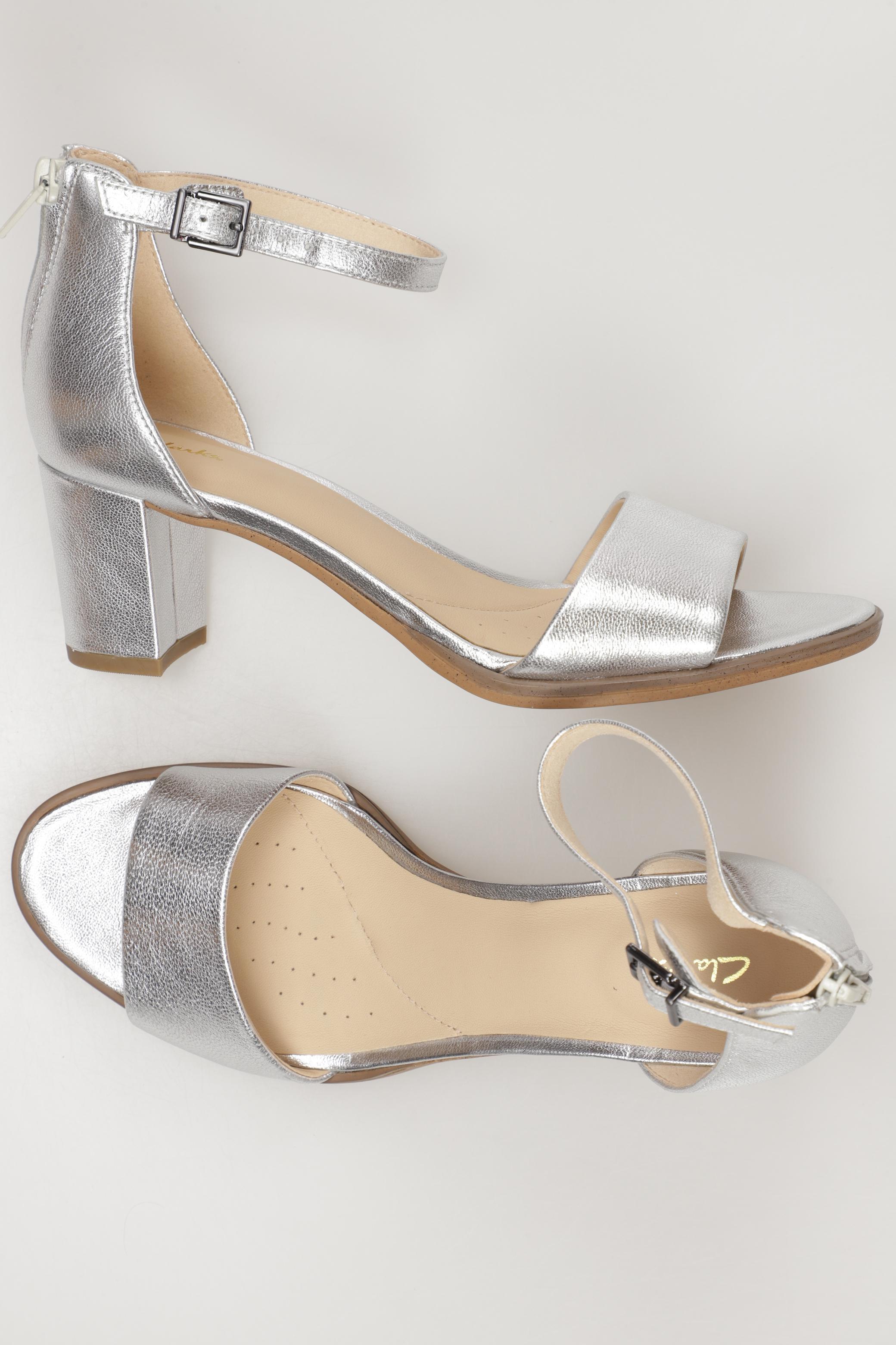 

Clarks Damen Sandale, silber, Gr. 38