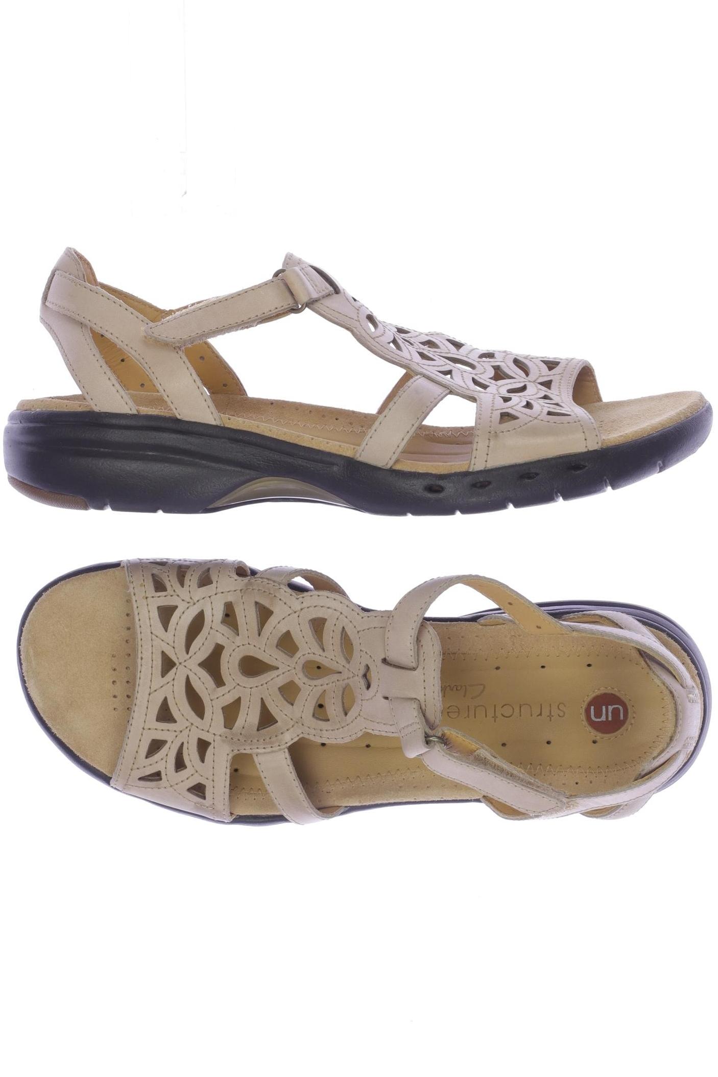 

Clarks Damen Sandale, beige, Gr. 5.5