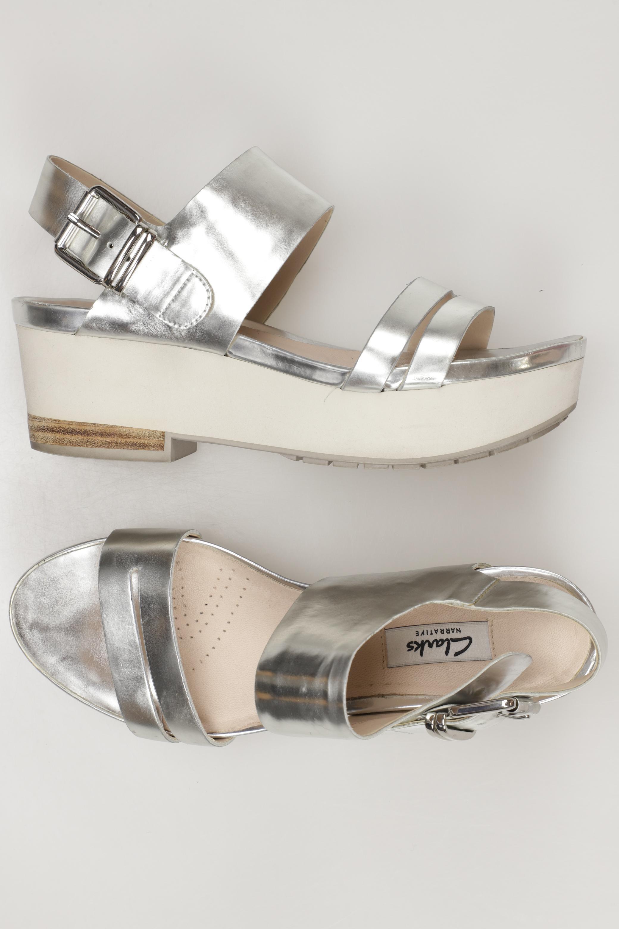 

Clarks Damen Sandale, silber, Gr. 37